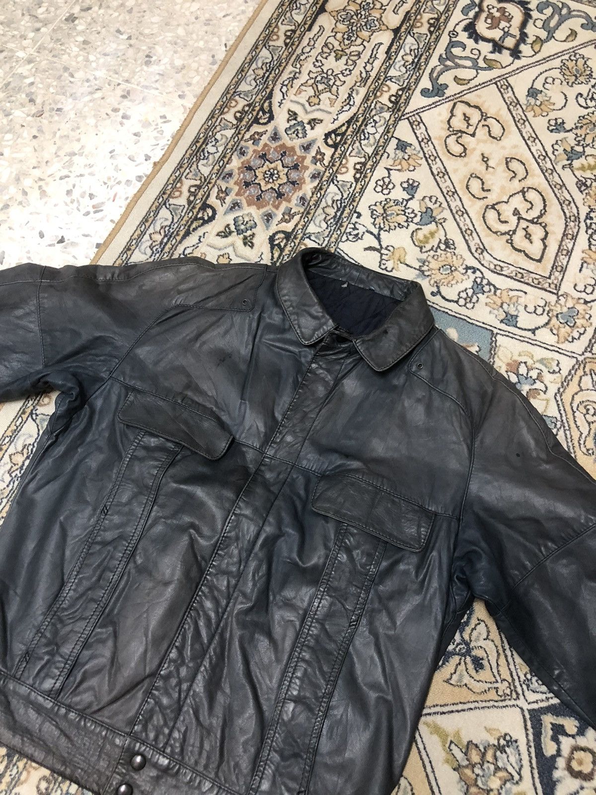 Vintage Vintage Vagrant Italian Faded Colour Leather Jackets Size US S / EU 44-46 / 1 - 3 Thumbnail