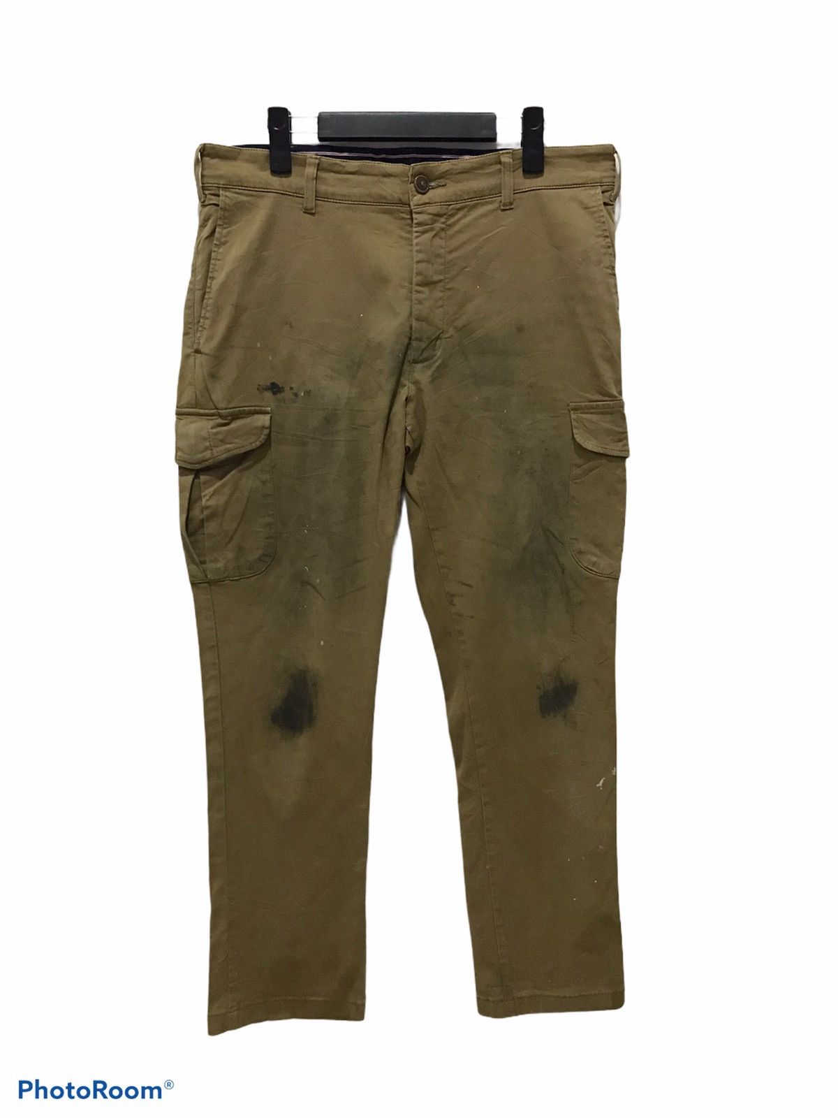 image of Edwin Trashed Oil Mark Cargo Multipocket Pants in Brown, Men's (Size 34)