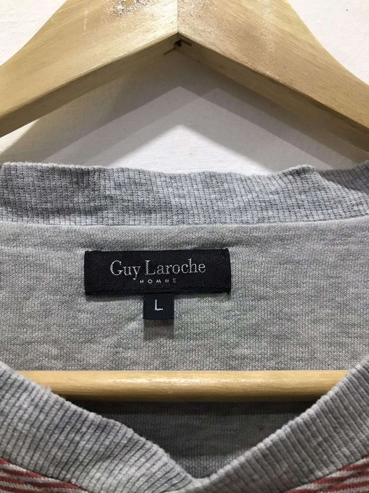 Guy Laroche Guy Laroche Homme Striped Half Button Neck Size US L / EU 52-54 / 3 - 13 Thumbnail
