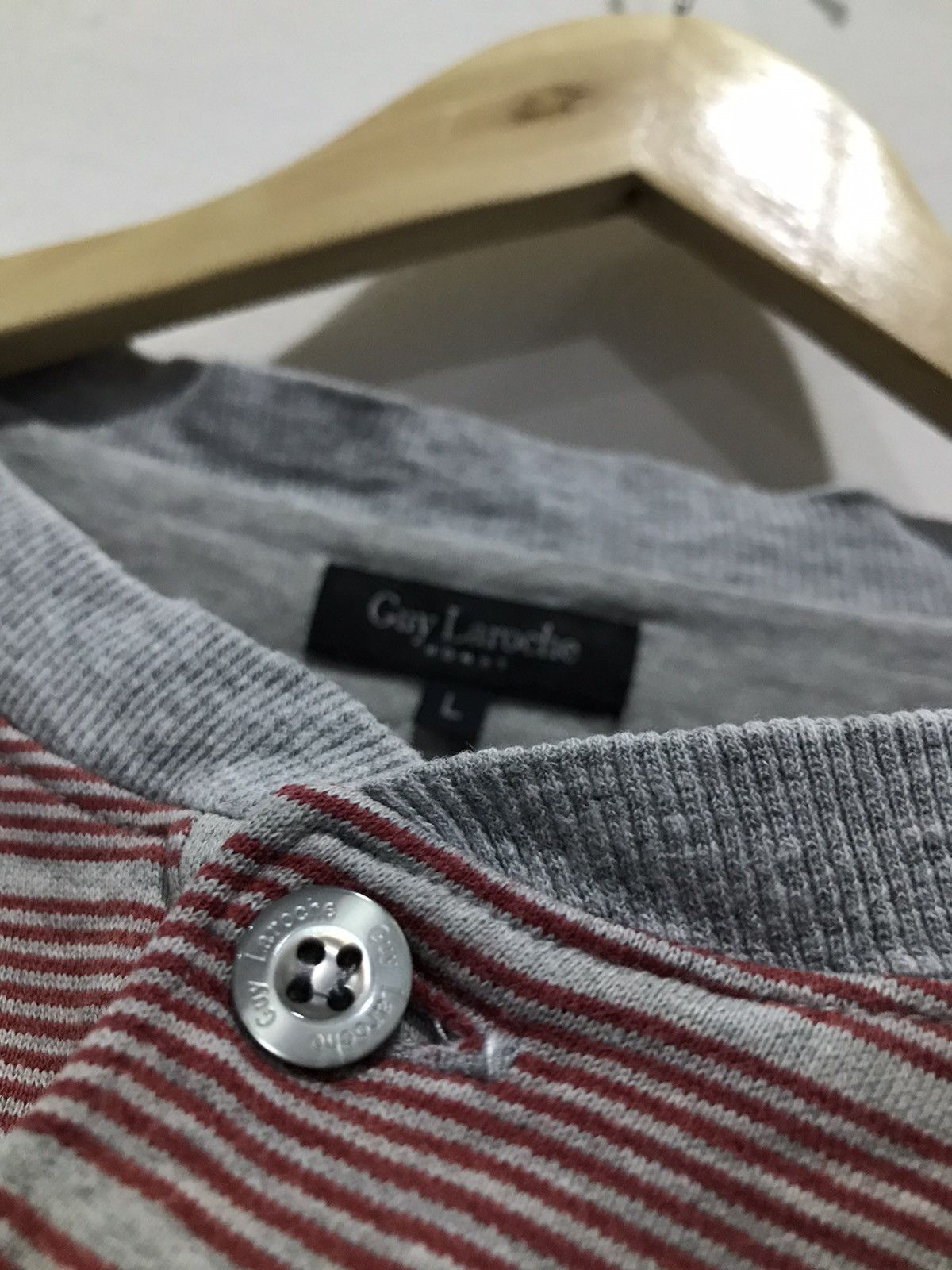 Guy Laroche Guy Laroche Homme Striped Half Button Neck Size US L / EU 52-54 / 3 - 5 Thumbnail