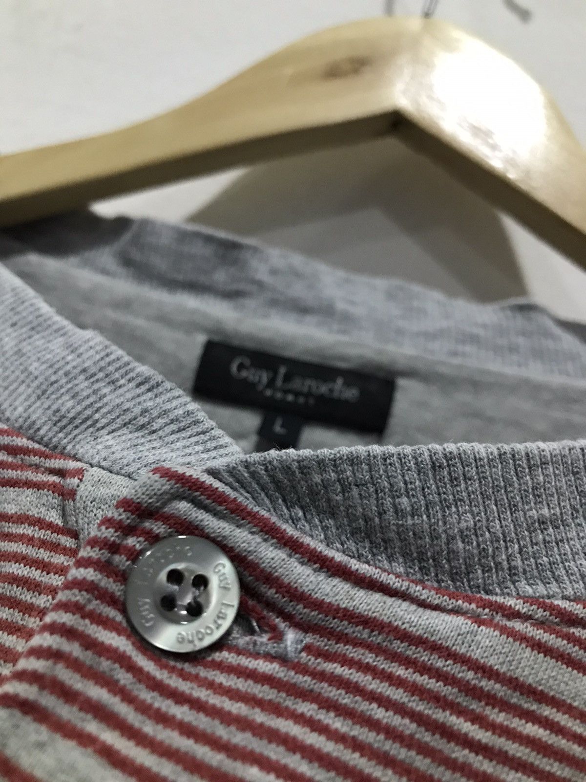 Guy Laroche Guy Laroche Homme Striped Half Button Neck Size US L / EU 52-54 / 3 - 6 Thumbnail