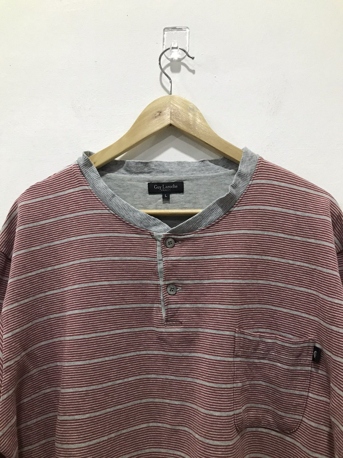 Guy Laroche Guy Laroche Homme Striped Half Button Neck Size US L / EU 52-54 / 3 - 3 Thumbnail
