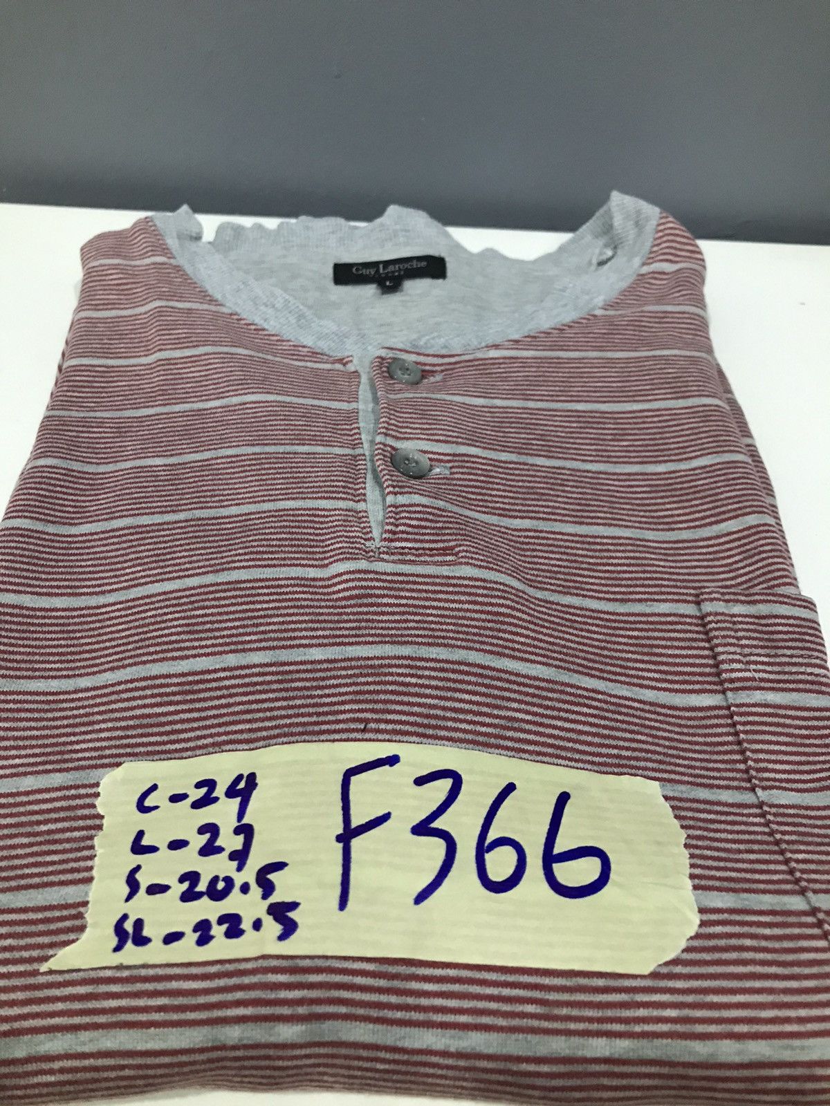 Guy Laroche Guy Laroche Homme Striped Half Button Neck Size US L / EU 52-54 / 3 - 16 Thumbnail