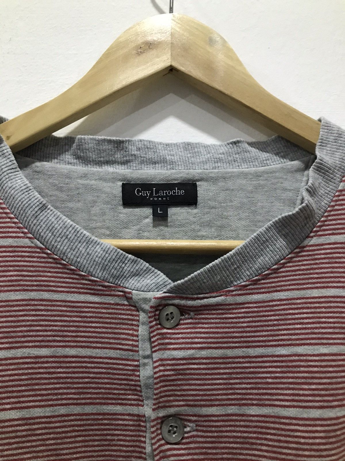 Guy Laroche Guy Laroche Homme Striped Half Button Neck Size US L / EU 52-54 / 3 - 4 Thumbnail