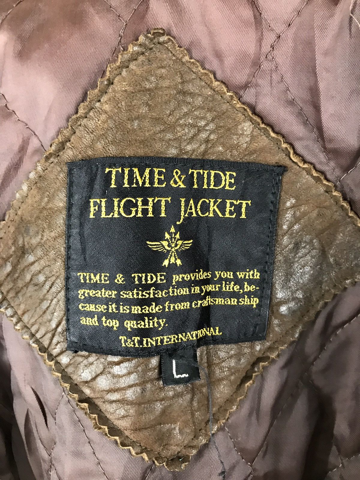 Other VTG TIME & TIDE FLIGHT JACKET SHEEP LEATHER SHERPA TRIM Size US L / EU 52-54 / 3 - 10 Thumbnail