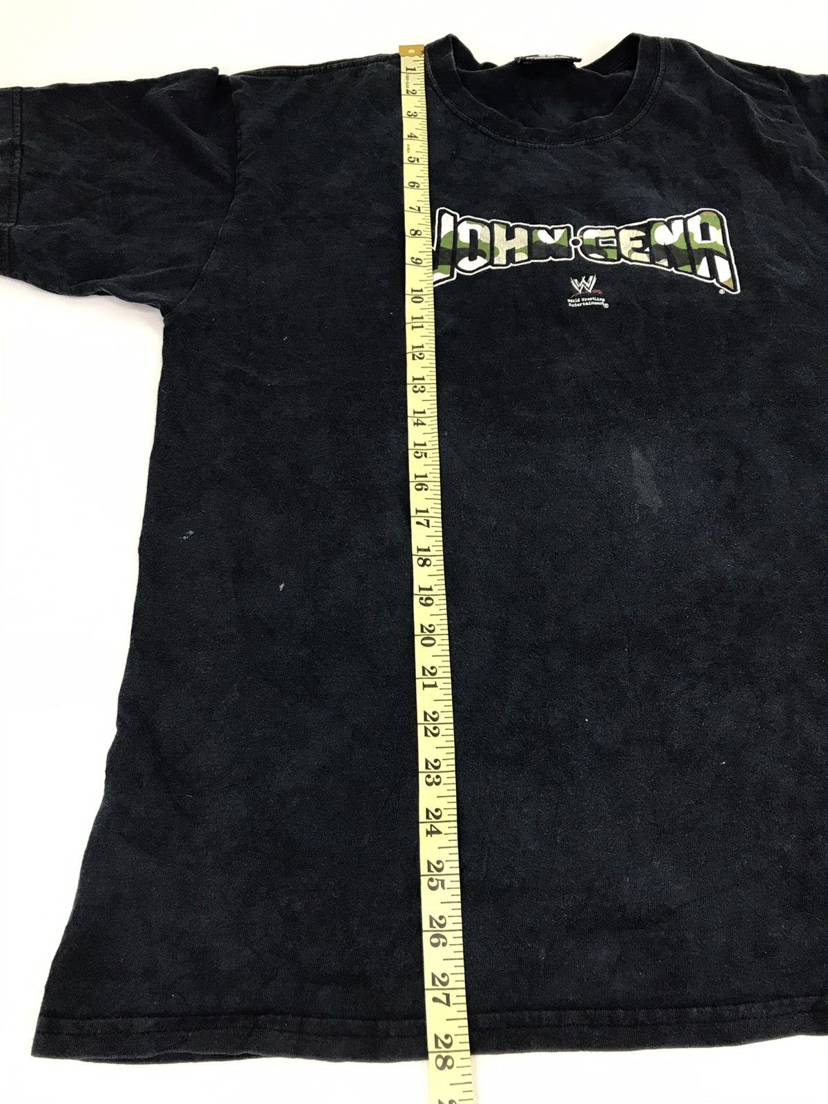 Vintage WWE John Cena Camoflouged Spell Out Promo Tee