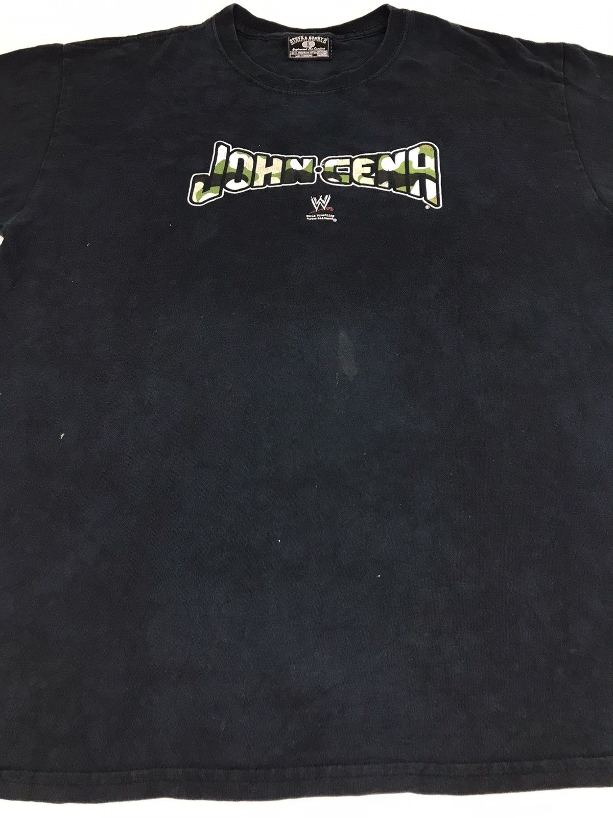 Vintage WWE John Cena Camoflouged Spell Out Promo Tee