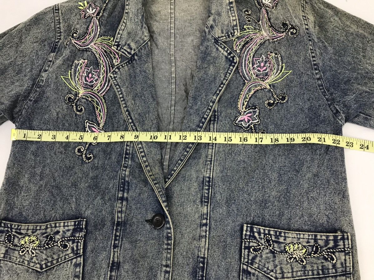 Denime Denim Jacket Coat Style Trucker Embroidery Floral Logo Size US M / EU 48-50 / 2 - 6 Thumbnail
