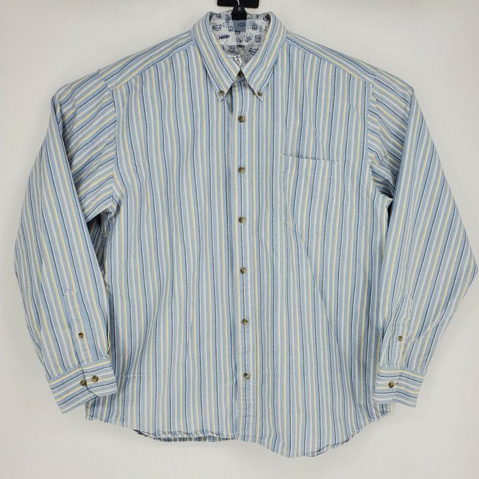 Eddie Bauer Eddie Bauer Button Up Shirt Mens Extra Large Striped Long ...