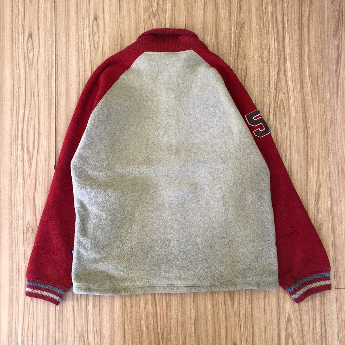 Hang Ten 🔥HANG TEN FLEECE SHERPA LINED VARSITY BOMBER JACKET Size US L / EU 52-54 / 3 - 7 Thumbnail