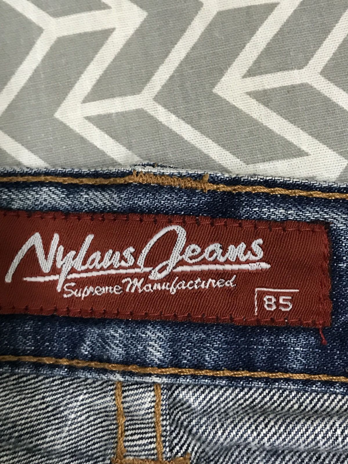 If Six Was Nine × Japanese Brand Japanese Brand Nylaus Jeans Distressed Zigzag Jeans Size US 34 / EU 50 - 13 Thumbnail