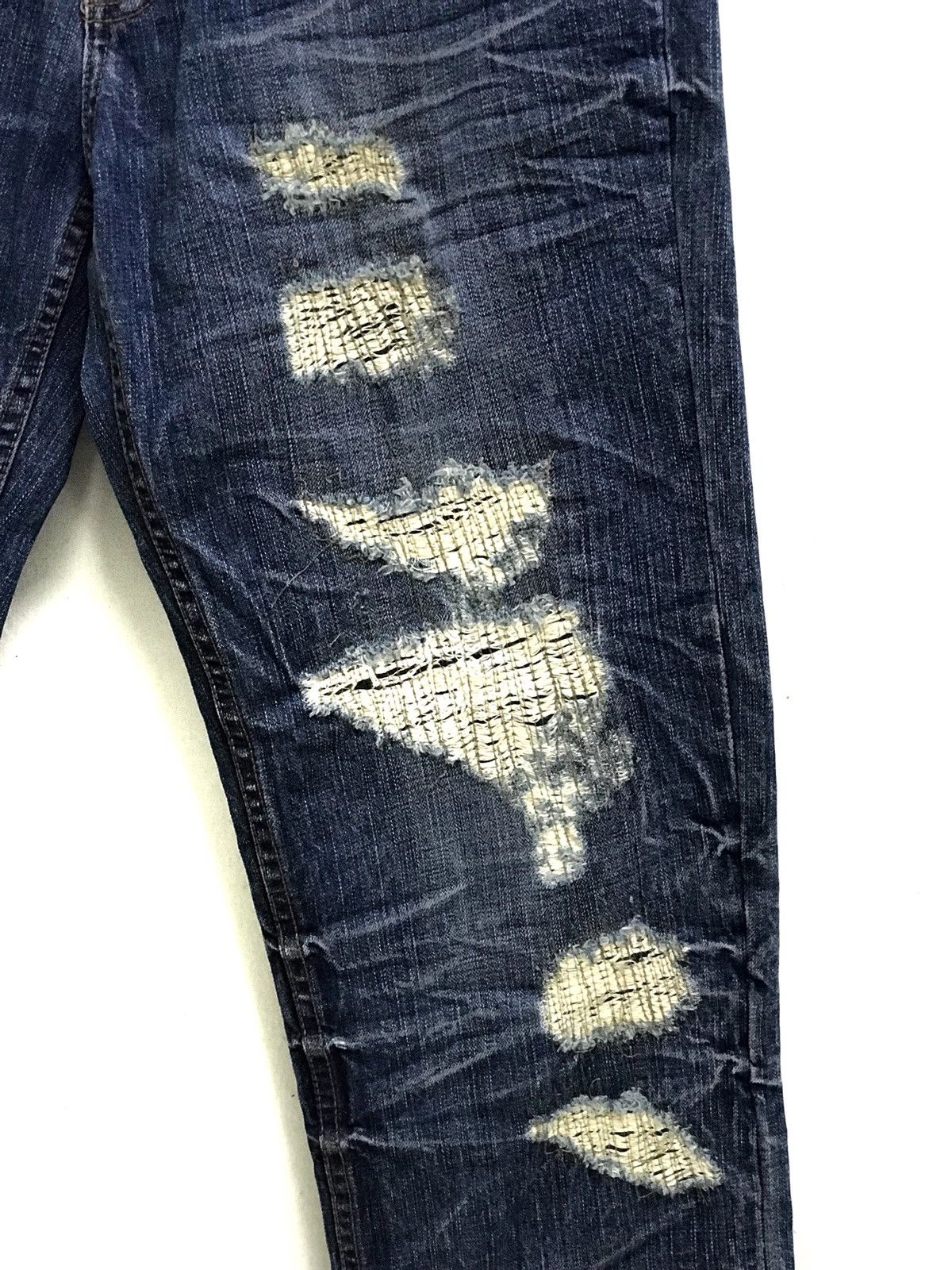 If Six Was Nine × Japanese Brand Japanese Brand Nylaus Jeans Distressed Zigzag Jeans Size US 34 / EU 50 - 3 Thumbnail
