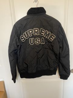 M Supreme Quilted Nylon Tanker Jacket 黒