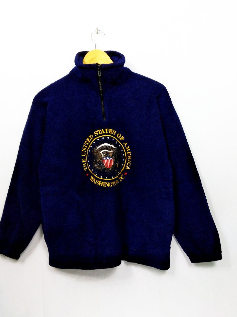 Vintage VINTAGE WASHINGTON DC PENTAGON FLEECE ZIP UP JACKET Size US M / EU 48-50 / 2 - 1 Thumbnail