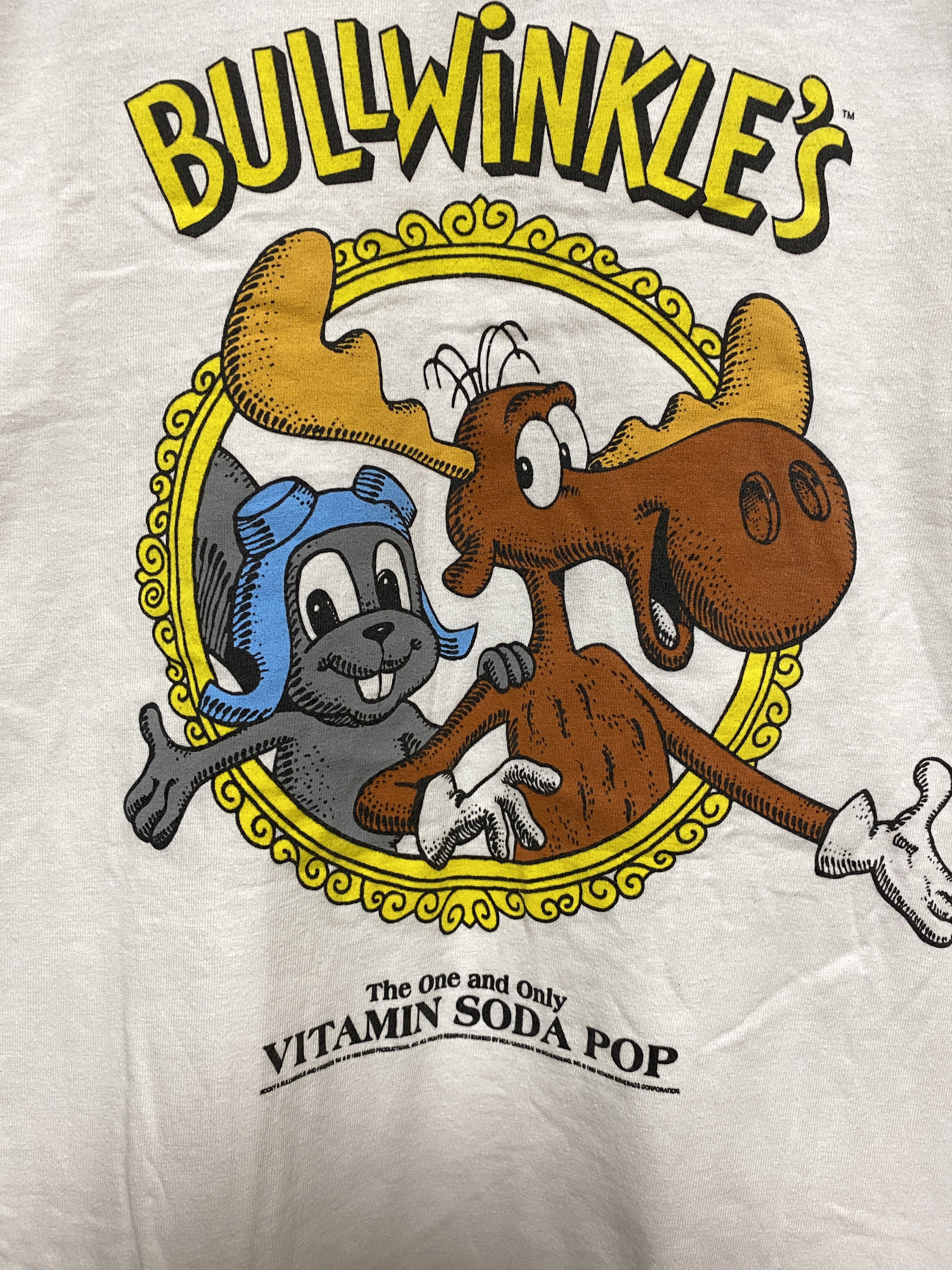 Cartoon Network × Vintage Rare Rocky and Bullwinkle 1993 Vintage Tee Size US S / EU 44-46 / 1 - 4 Thumbnail