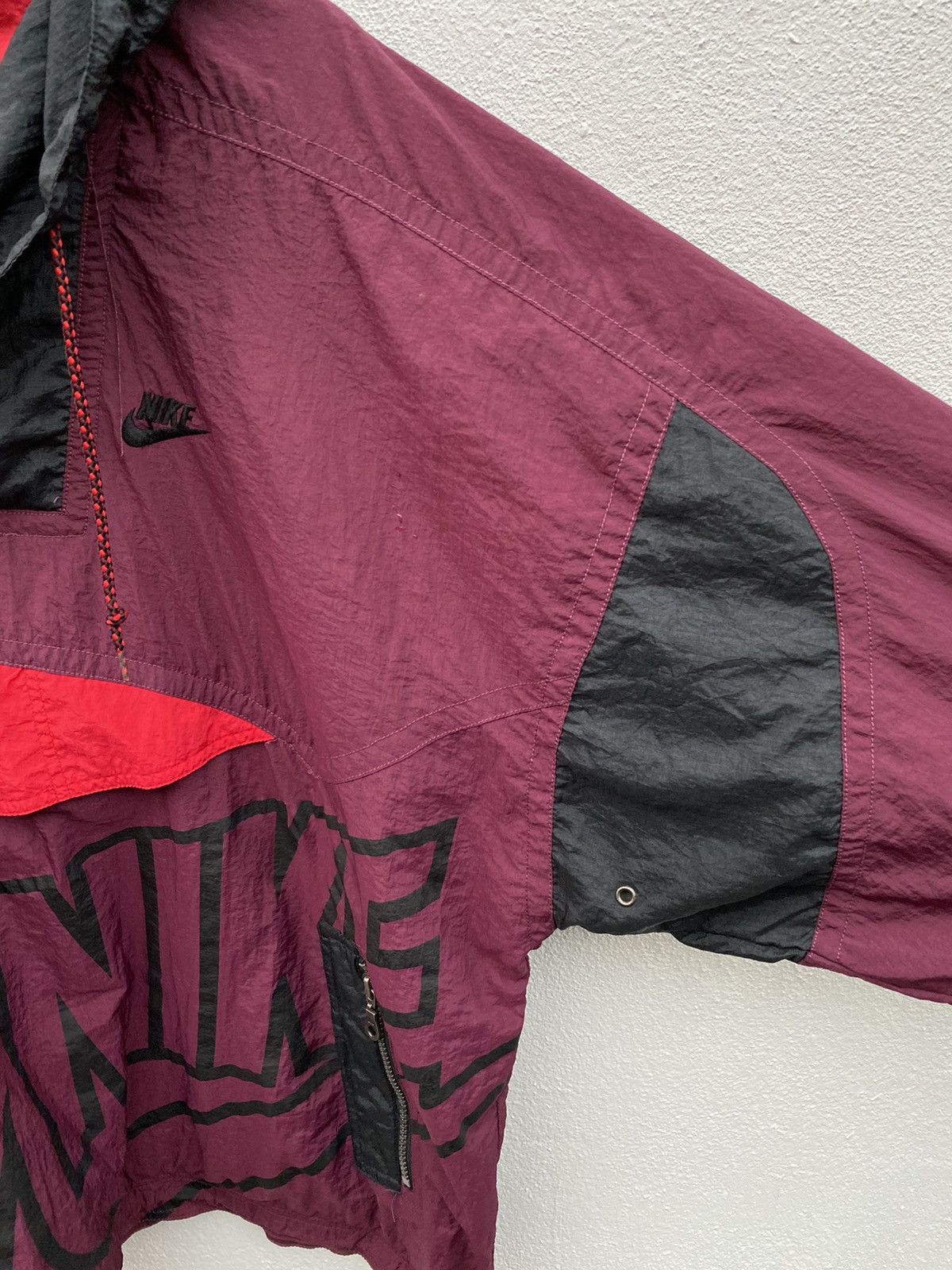 Nike Vintage Nike Hoodie Windbraker big logo swosh jacket Size US XXL / EU 58 / 5 - 6 Thumbnail