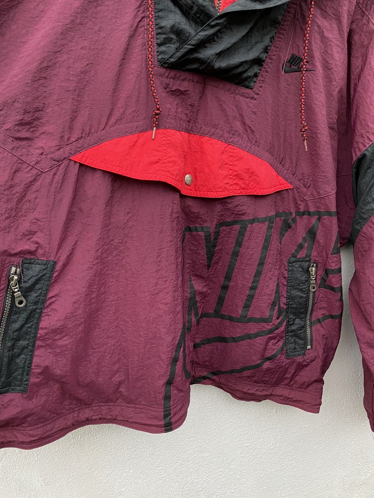 Nike Vintage Nike Hoodie Windbraker big logo swosh jacket Size US XXL / EU 58 / 5 - 4 Thumbnail