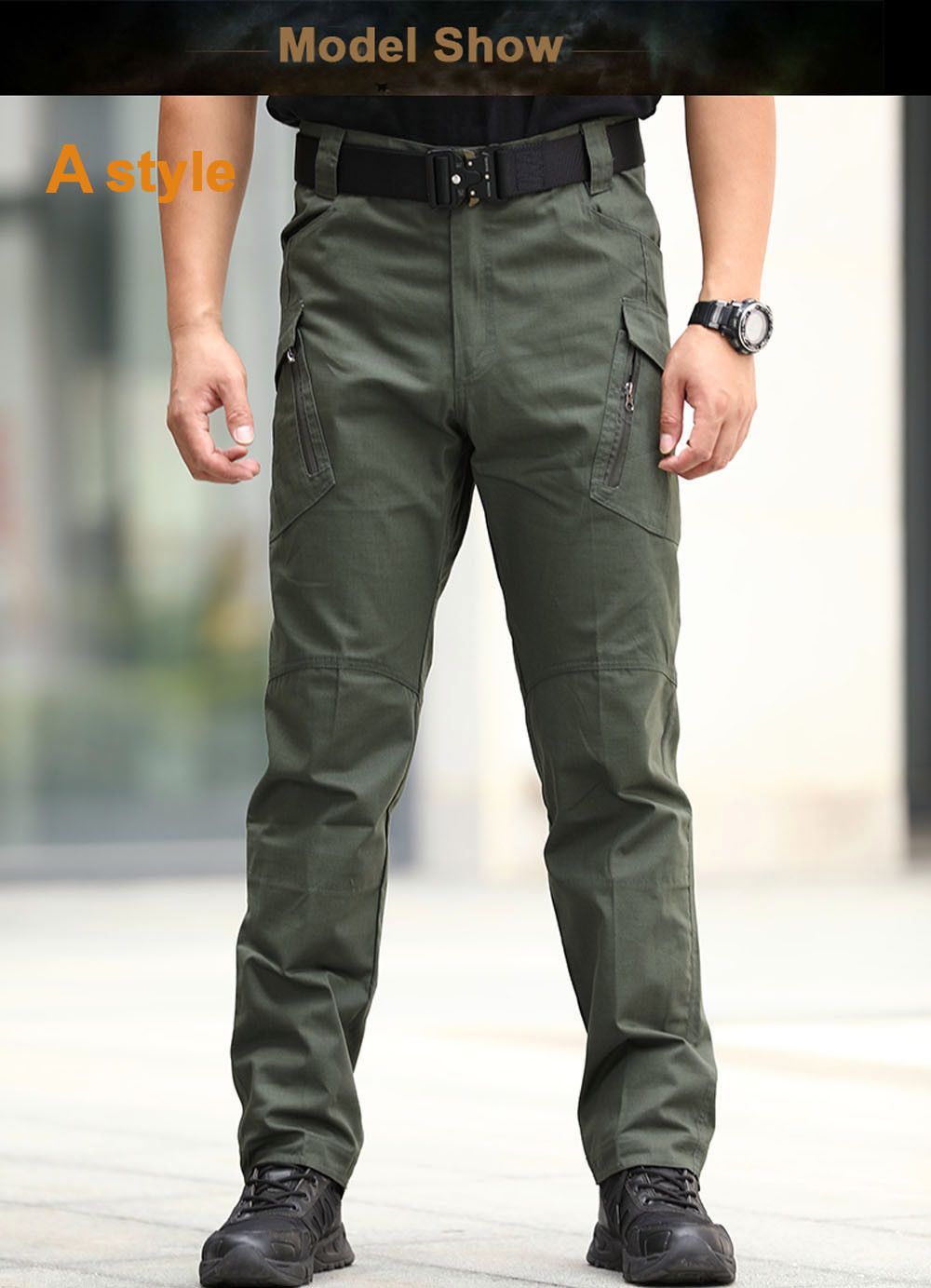 Other New Release Tactical Cargo Pants Trousers Multi Pocket Size US 33 - 3 Thumbnail