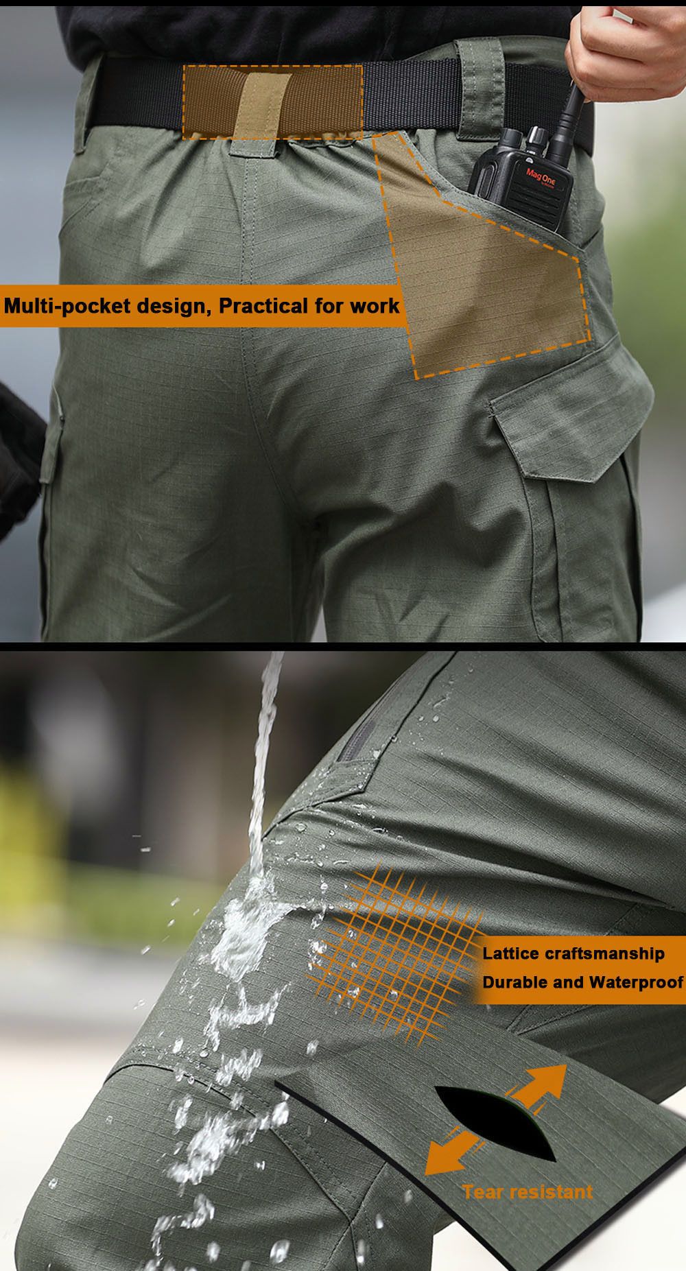 Other New Release Tactical Cargo Pants Trousers Multi Pocket Size US 35 - 6 Thumbnail