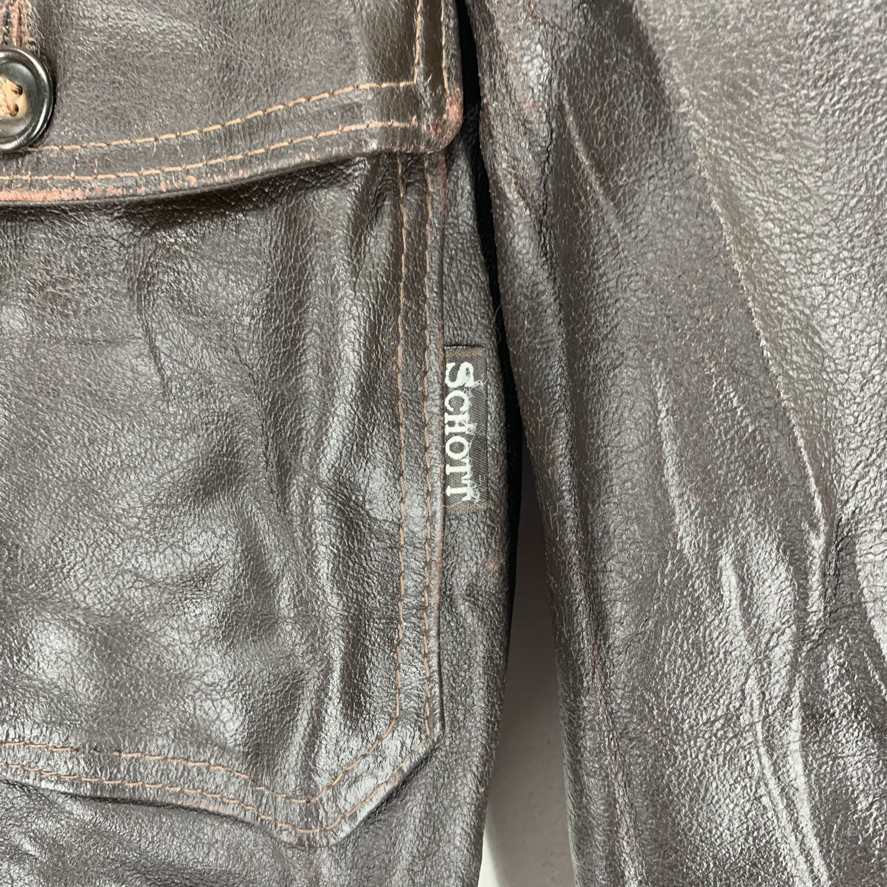Schott Vintage Schott USN Leather Bomber Jacket #3467 Size US M / EU 48-50 / 2 - 4 Thumbnail