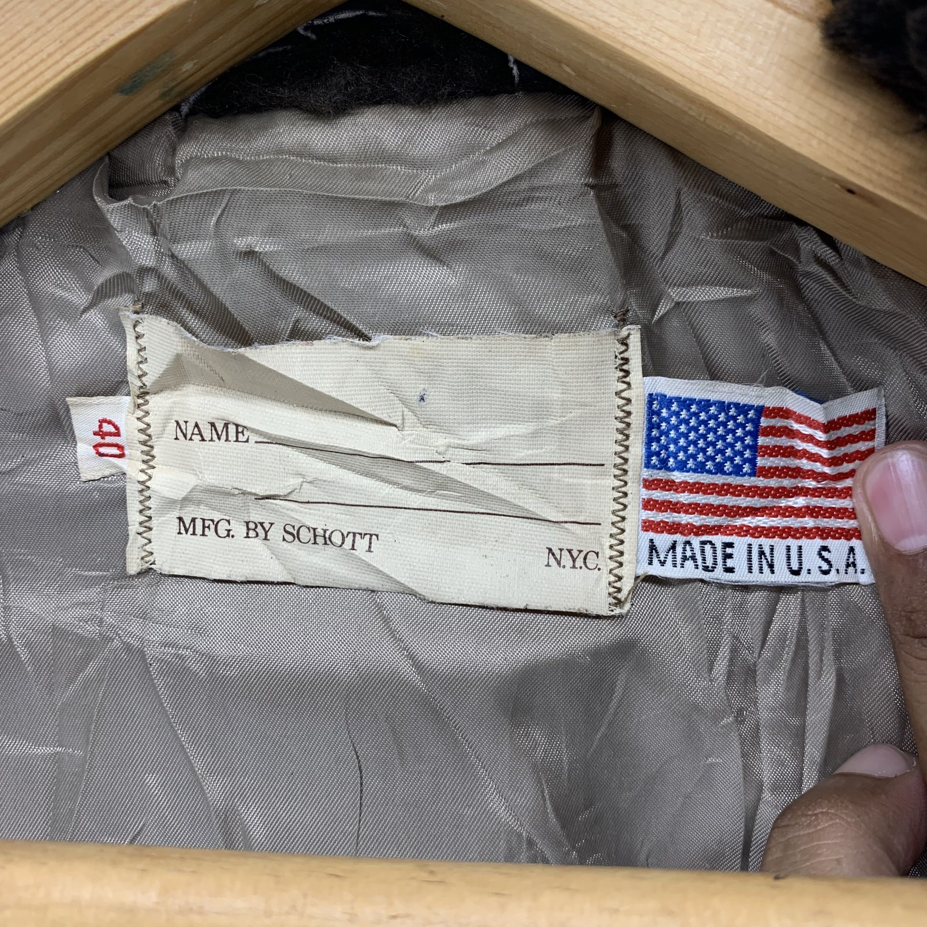 Schott Vintage Schott USN Leather Bomber Jacket #3467 Size US M / EU 48-50 / 2 - 8 Thumbnail