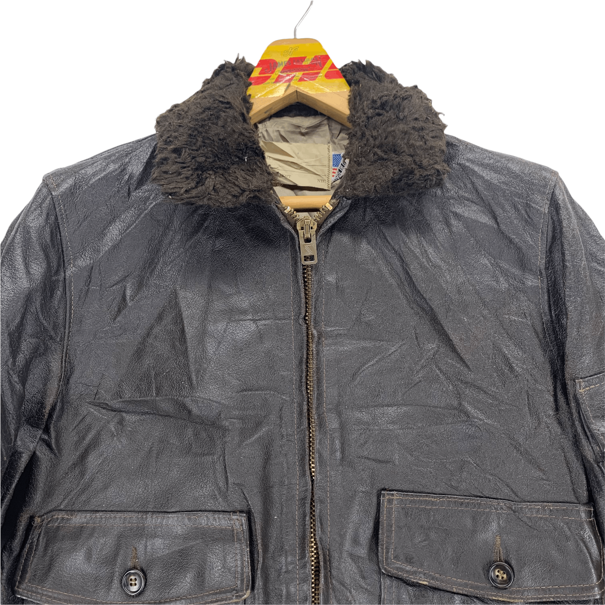 Schott Vintage Schott USN Leather Bomber Jacket #3467 Size US M / EU 48-50 / 2 - 2 Thumbnail
