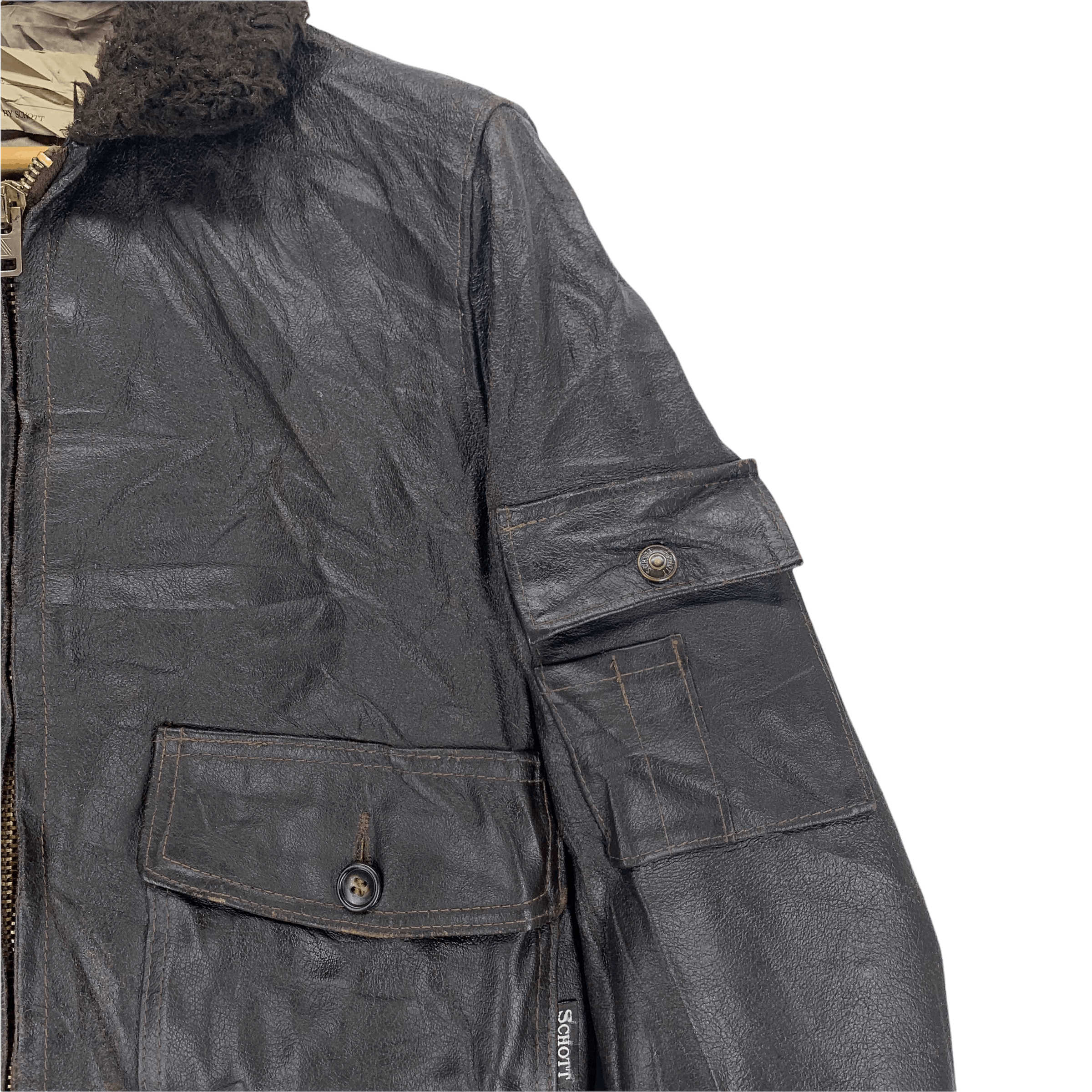 Schott Vintage Schott USN Leather Bomber Jacket #3467 Size US M / EU 48-50 / 2 - 3 Thumbnail