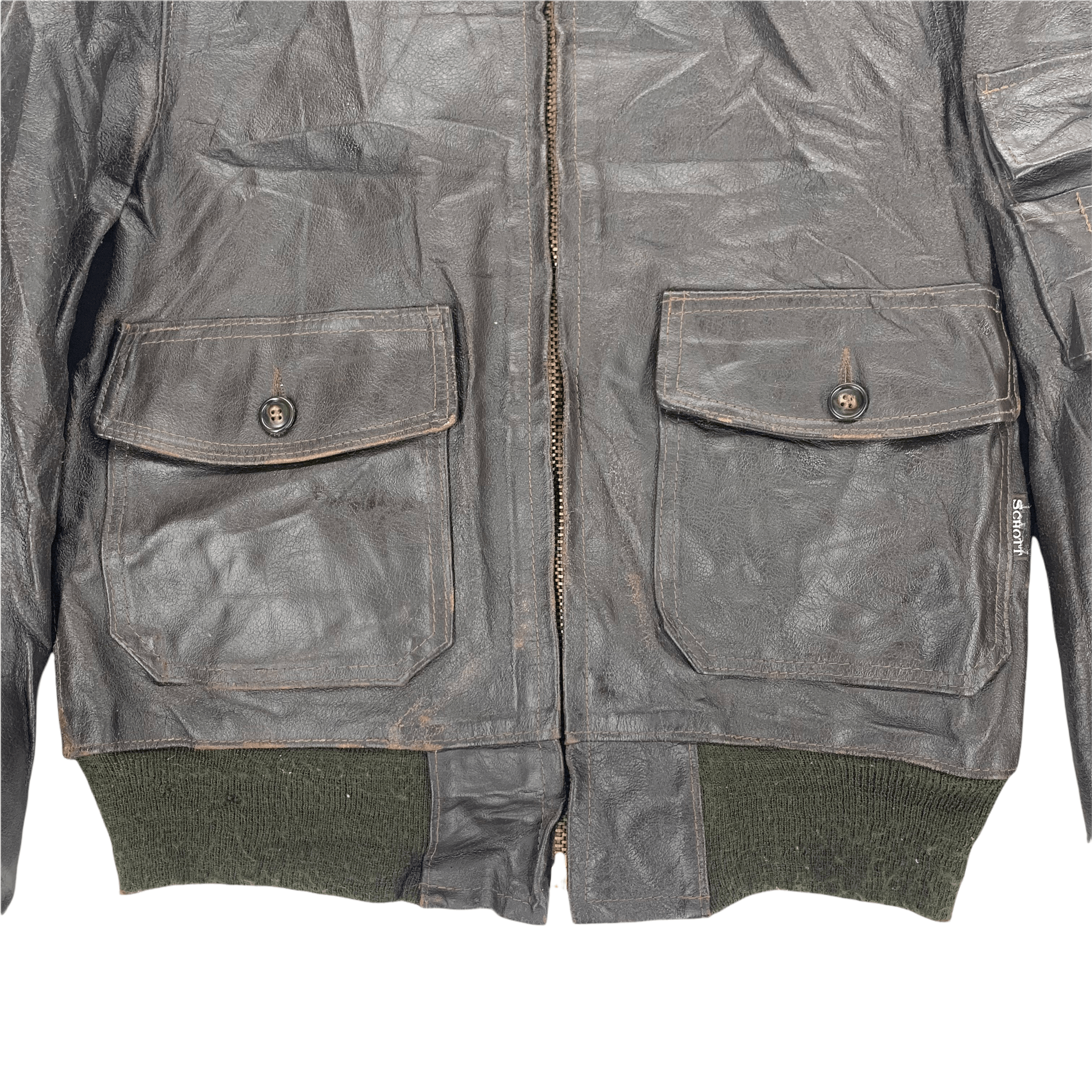 Schott Vintage Schott USN Leather Bomber Jacket #3467 Size US M / EU 48-50 / 2 - 5 Thumbnail