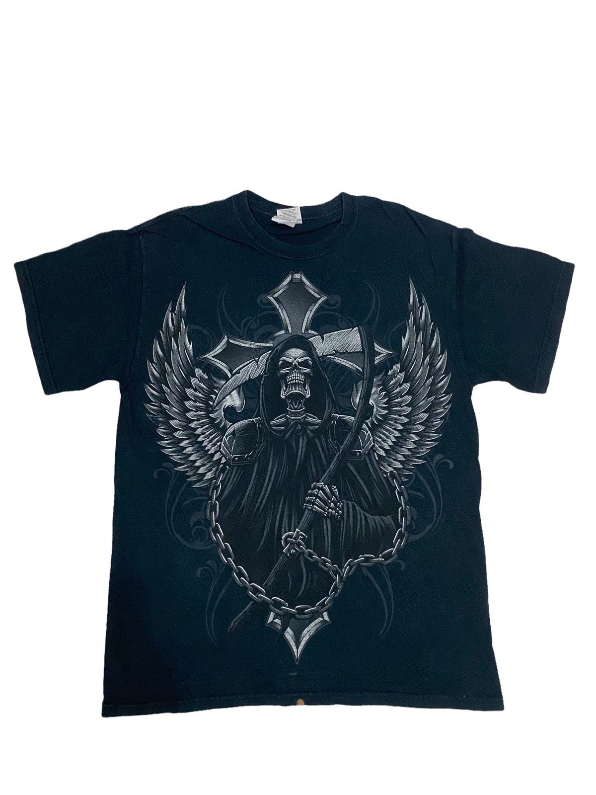 Vintage Grim Reaper T-Shirt Size US M / EU 48-50 / 2 - 1 Thumbnail