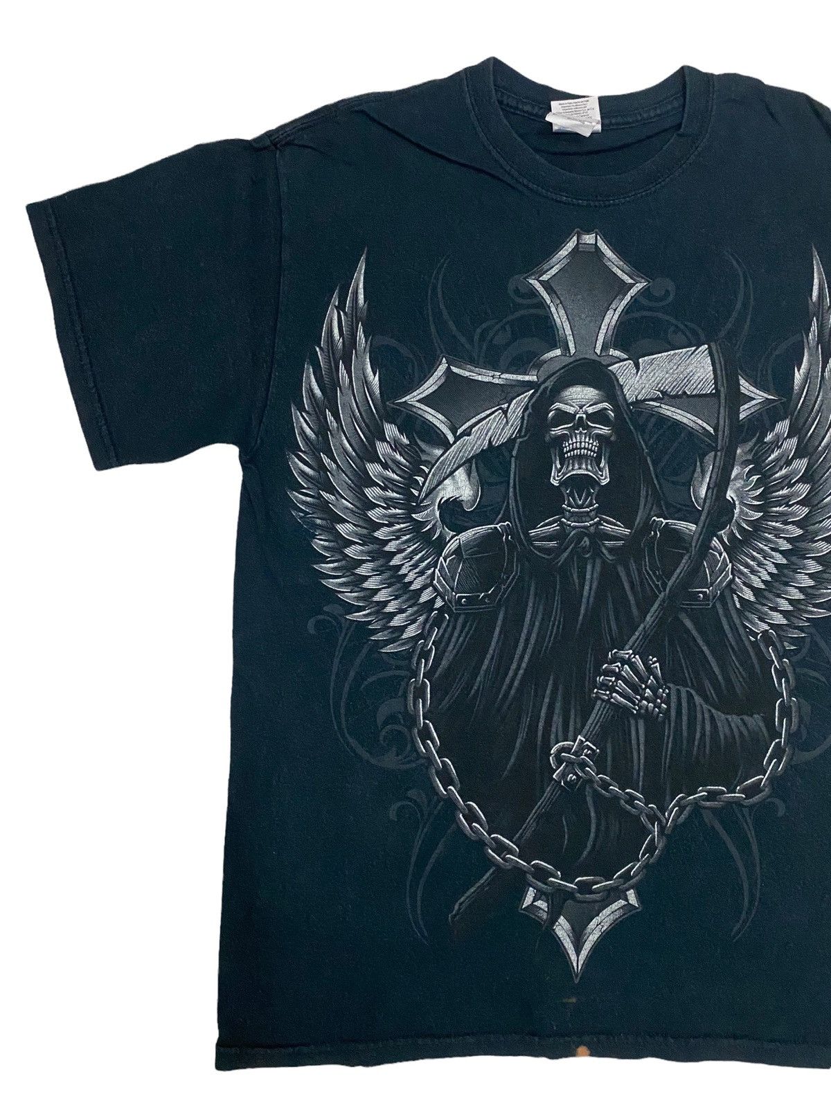 Vintage Grim Reaper T-Shirt Size US M / EU 48-50 / 2 - 2 Thumbnail