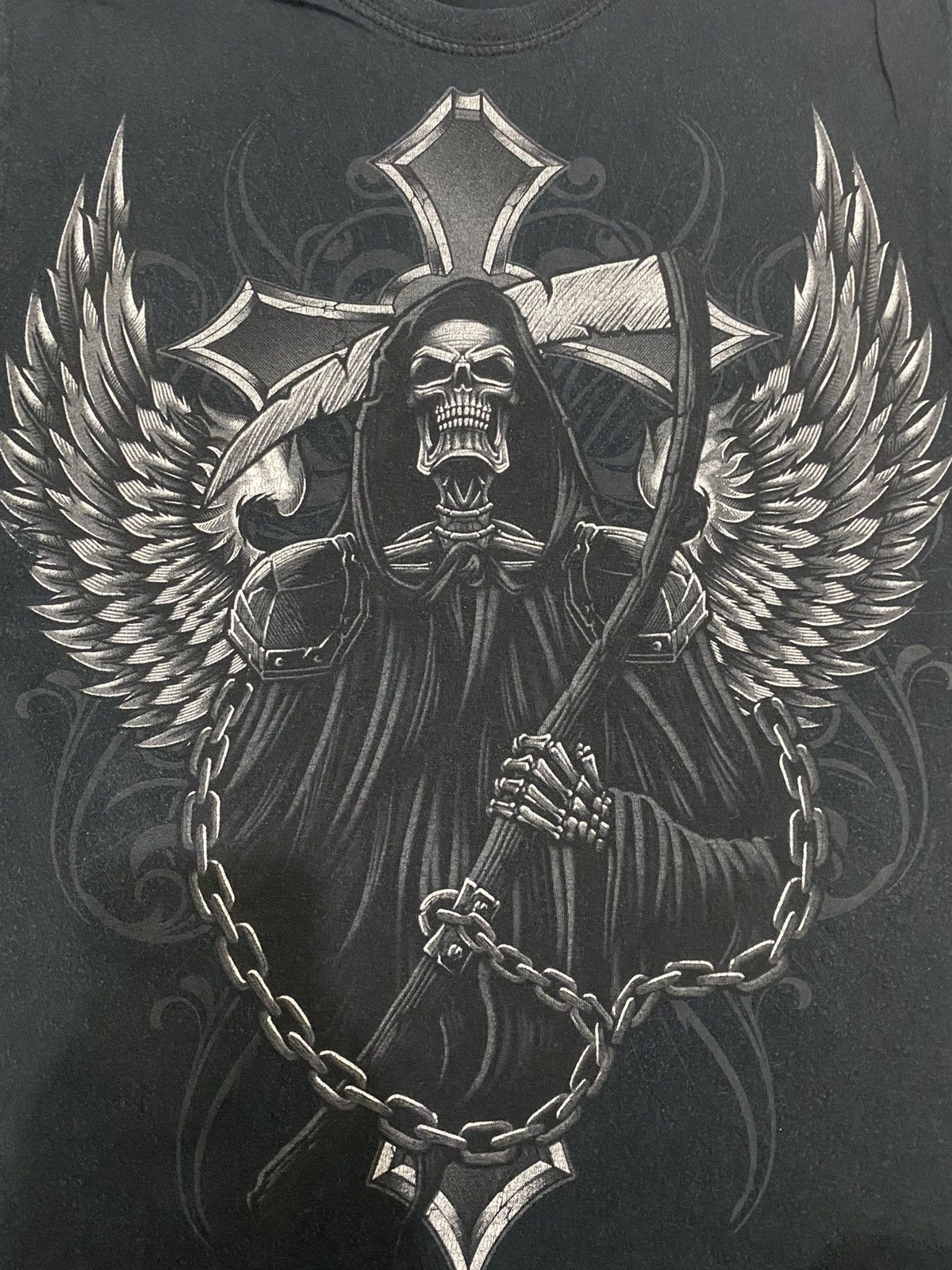 Vintage Grim Reaper T-Shirt Size US M / EU 48-50 / 2 - 7 Thumbnail