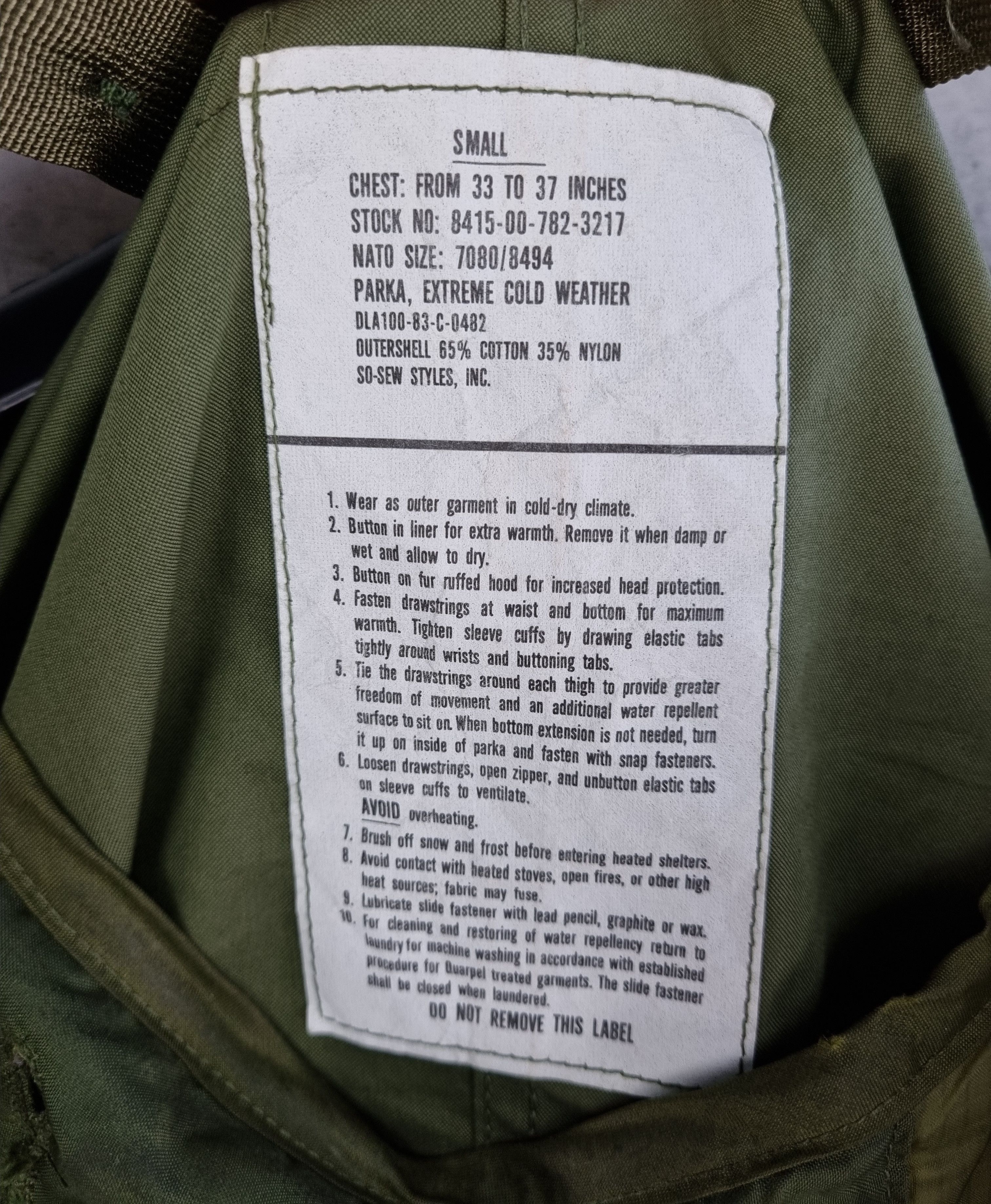 Vintage Iconic 80s Army Fishtail Military Parka seen on Kanye Size US S / EU 44-46 / 1 - 13 Thumbnail