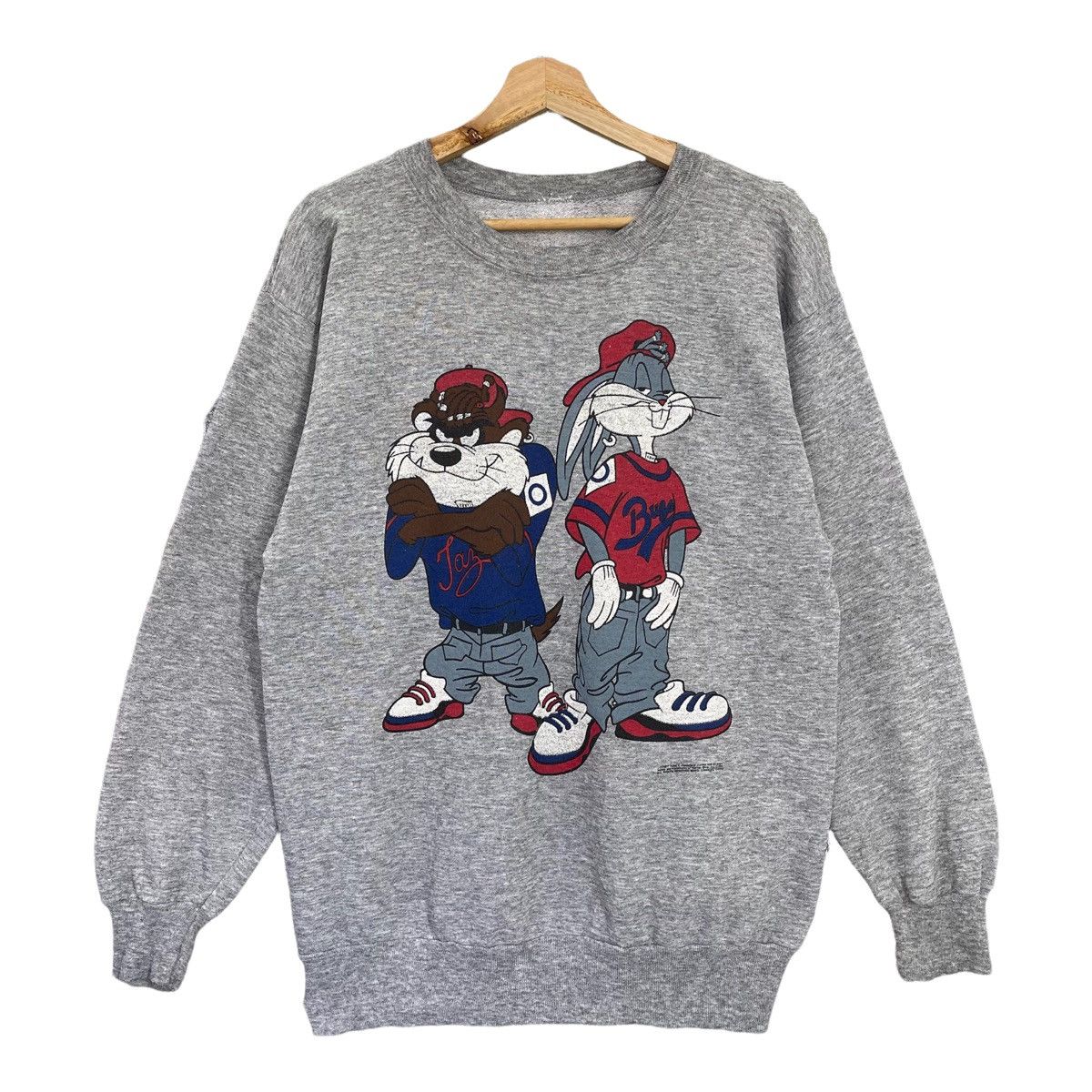 Cartoon Network × Vintage Tasmania 90s Tasmania Bugs Bunny Mirror Print Sweatshirt Size US M / EU 48-50 / 2 - 1 Thumbnail