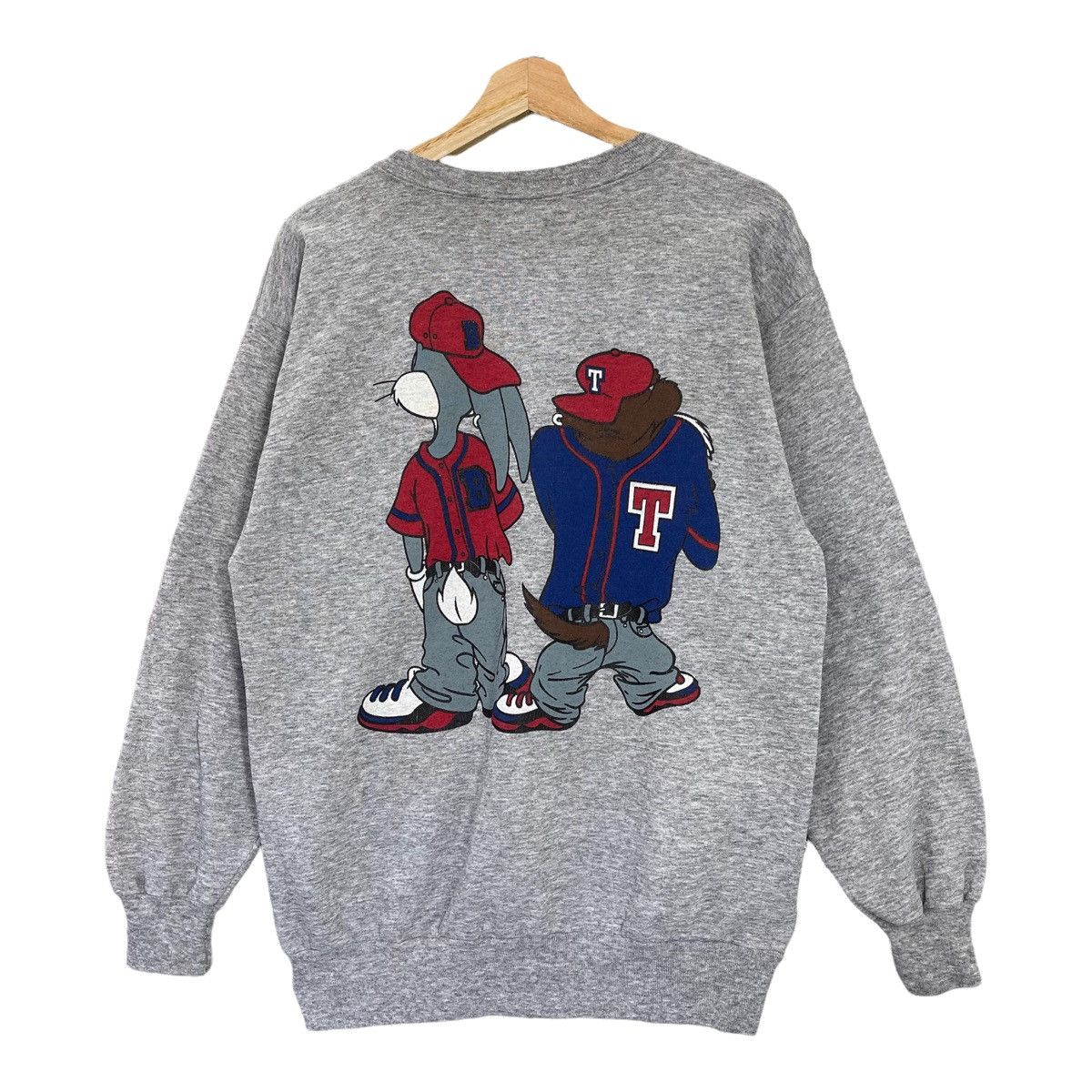 Cartoon Network × Vintage Tasmania 90s Tasmania Bugs Bunny Mirror Print Sweatshirt Size US M / EU 48-50 / 2 - 10 Thumbnail