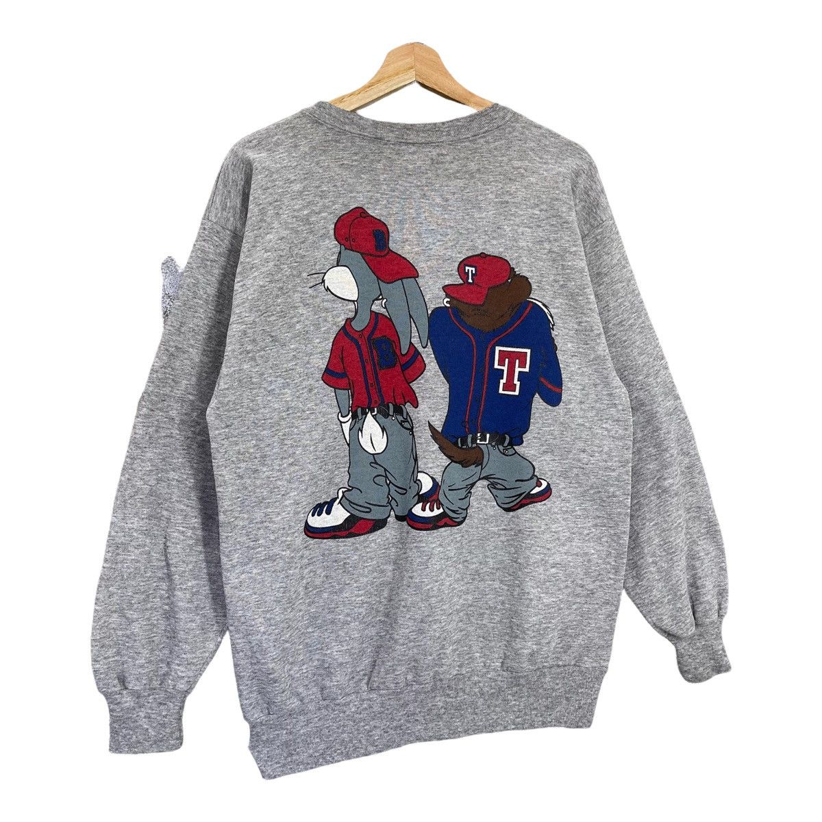 Cartoon Network × Vintage Tasmania 90s Tasmania Bugs Bunny Mirror Print Sweatshirt Size US M / EU 48-50 / 2 - 9 Thumbnail