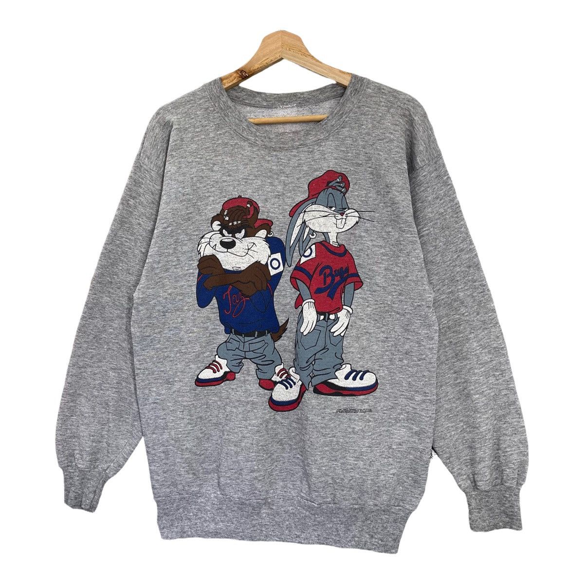 Cartoon Network × Vintage Tasmania 90s Tasmania Bugs Bunny Mirror Print Sweatshirt Size US M / EU 48-50 / 2 - 3 Thumbnail