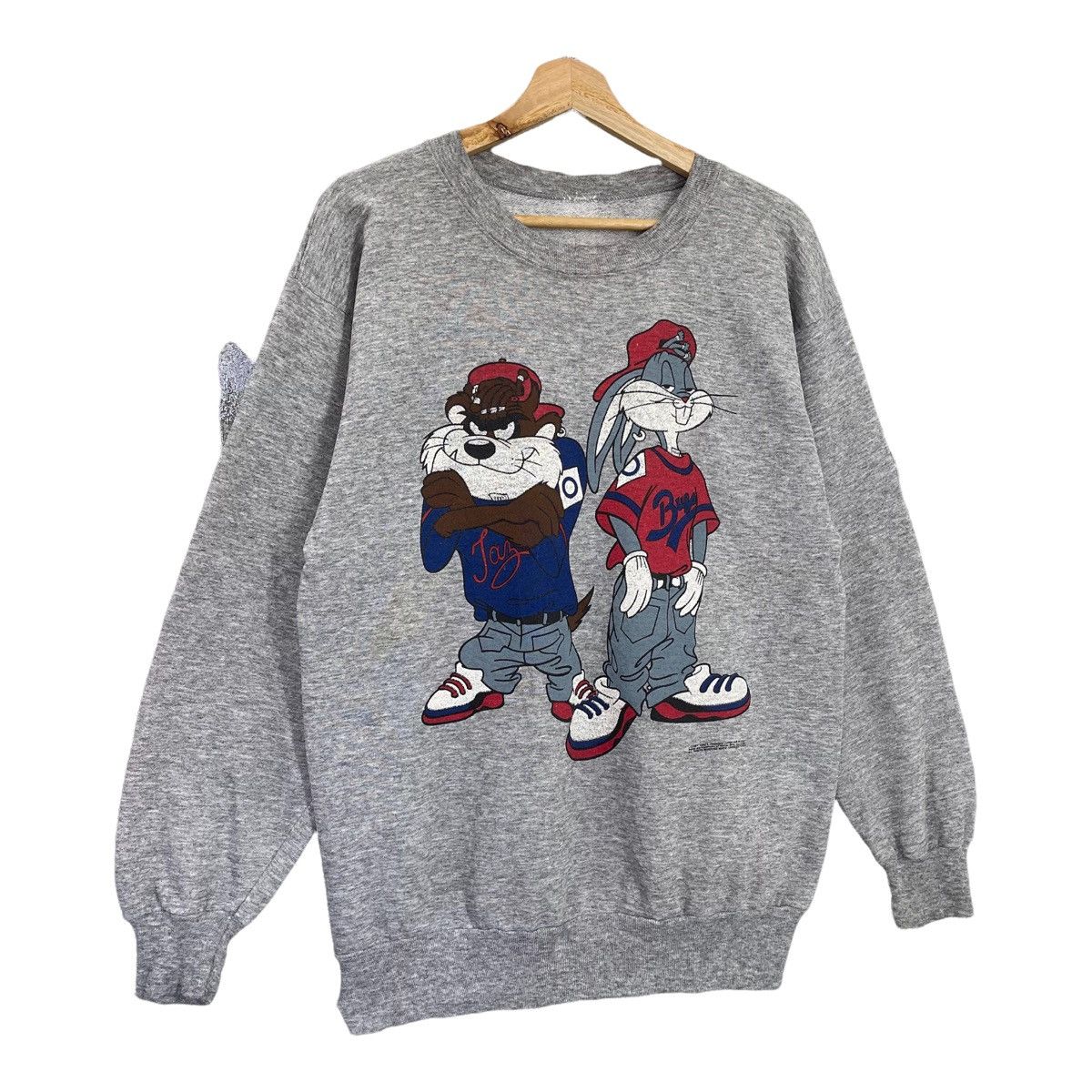 Cartoon Network × Vintage Tasmania 90s Tasmania Bugs Bunny Mirror Print Sweatshirt Size US M / EU 48-50 / 2 - 2 Thumbnail