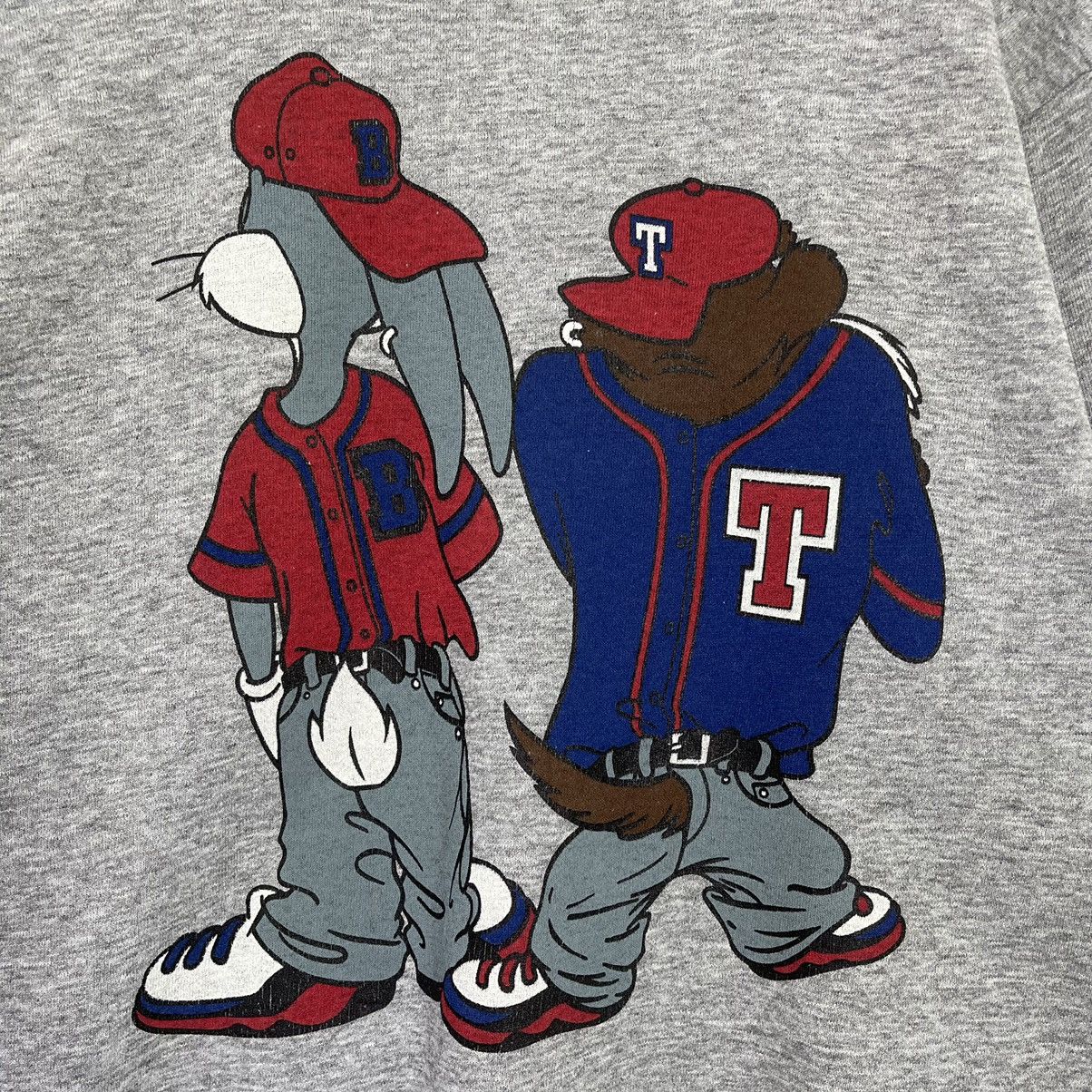Cartoon Network × Vintage Tasmania 90s Tasmania Bugs Bunny Mirror Print Sweatshirt Size US M / EU 48-50 / 2 - 11 Thumbnail