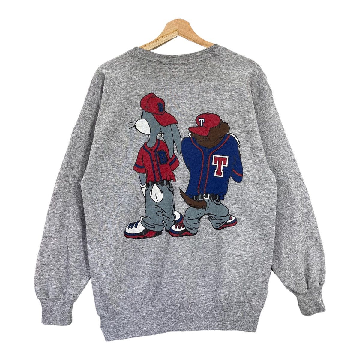 Cartoon Network × Vintage Tasmania 90s Tasmania Bugs Bunny Mirror Print Sweatshirt Size US M / EU 48-50 / 2 - 8 Thumbnail