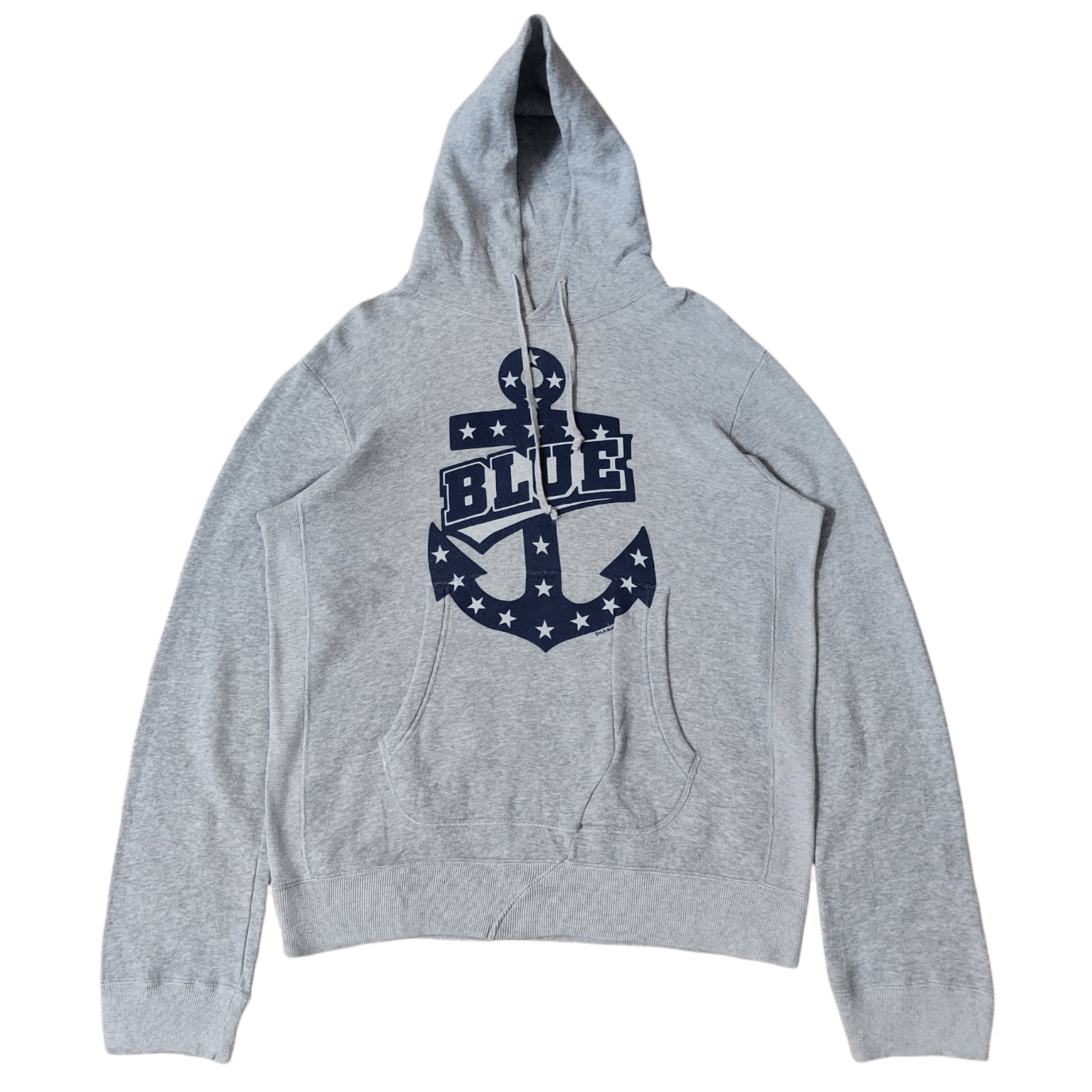 image of Vintage Blue Blue Japan X Hollywood Ranch Market Hoodie in Grey, Men's (Size Large)
