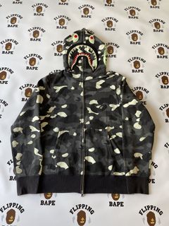 BAPE Niigata city camo Tiger full zip hoodie NIGO Gray A Bathing Ape Size M