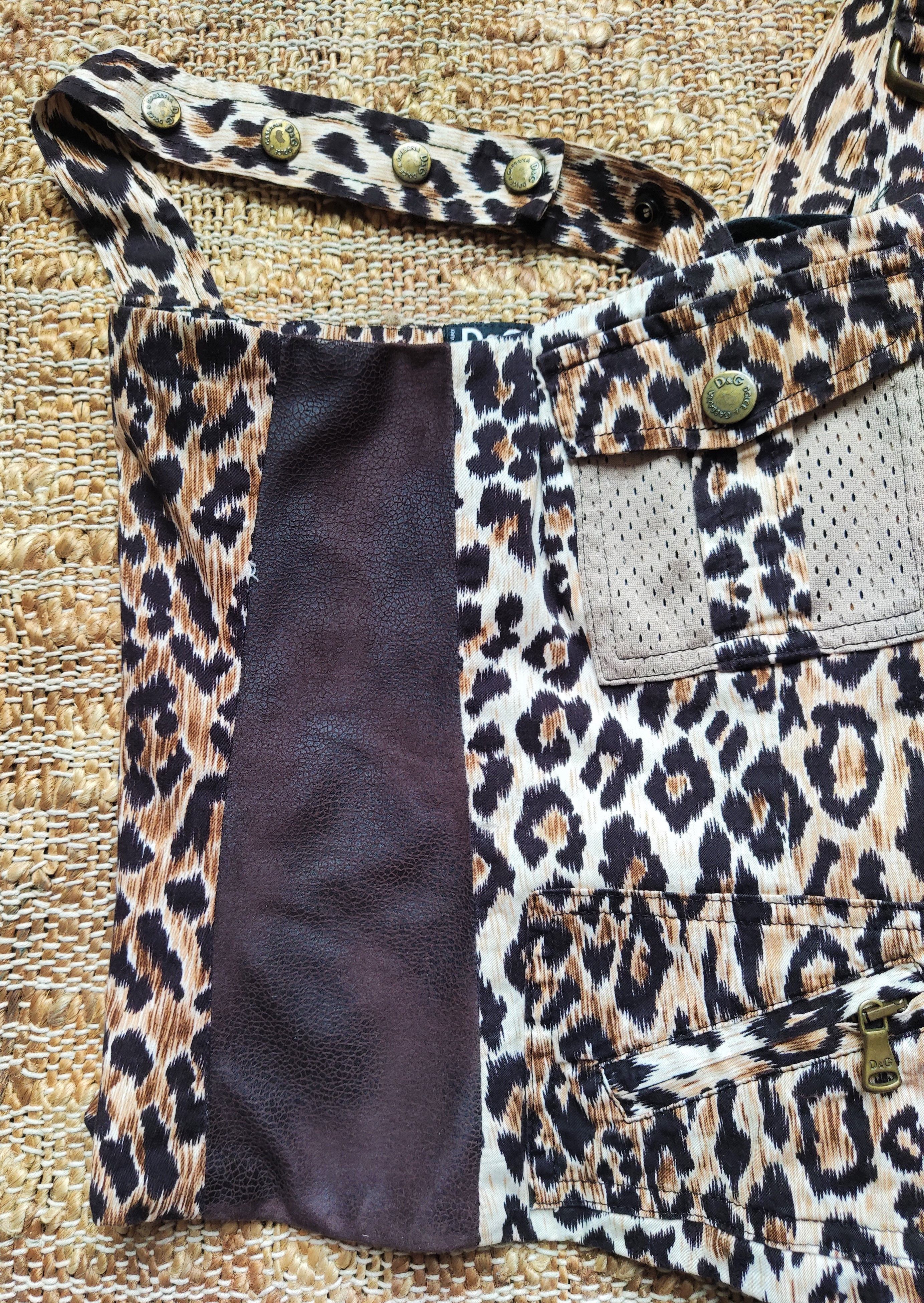 Dolce & Gabbana D&G Dolce and Gabbana Leopard Tiger Bustier Cargo Top Corset Size L / US 10 / IT 46 - 14 Thumbnail