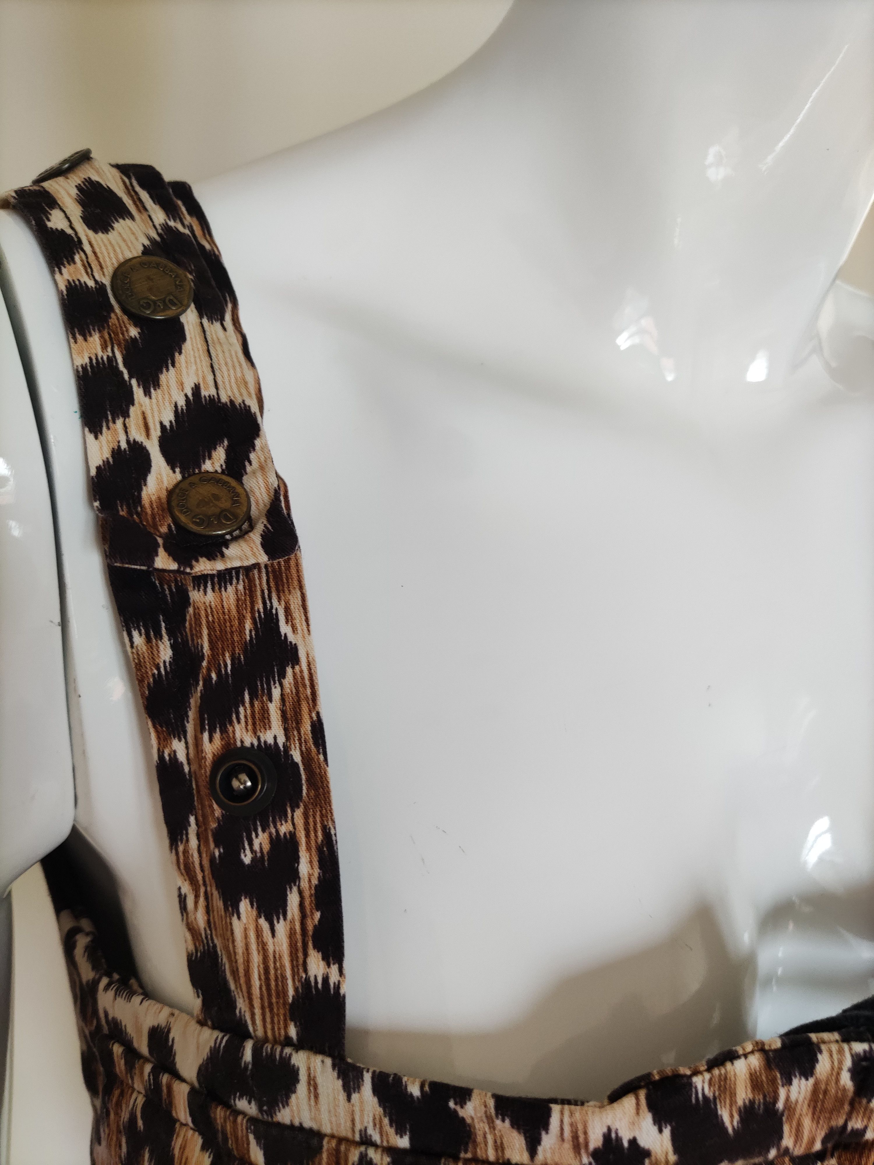 Dolce & Gabbana D&G Dolce and Gabbana Leopard Tiger Bustier Cargo Top Corset Size L / US 10 / IT 46 - 6 Thumbnail