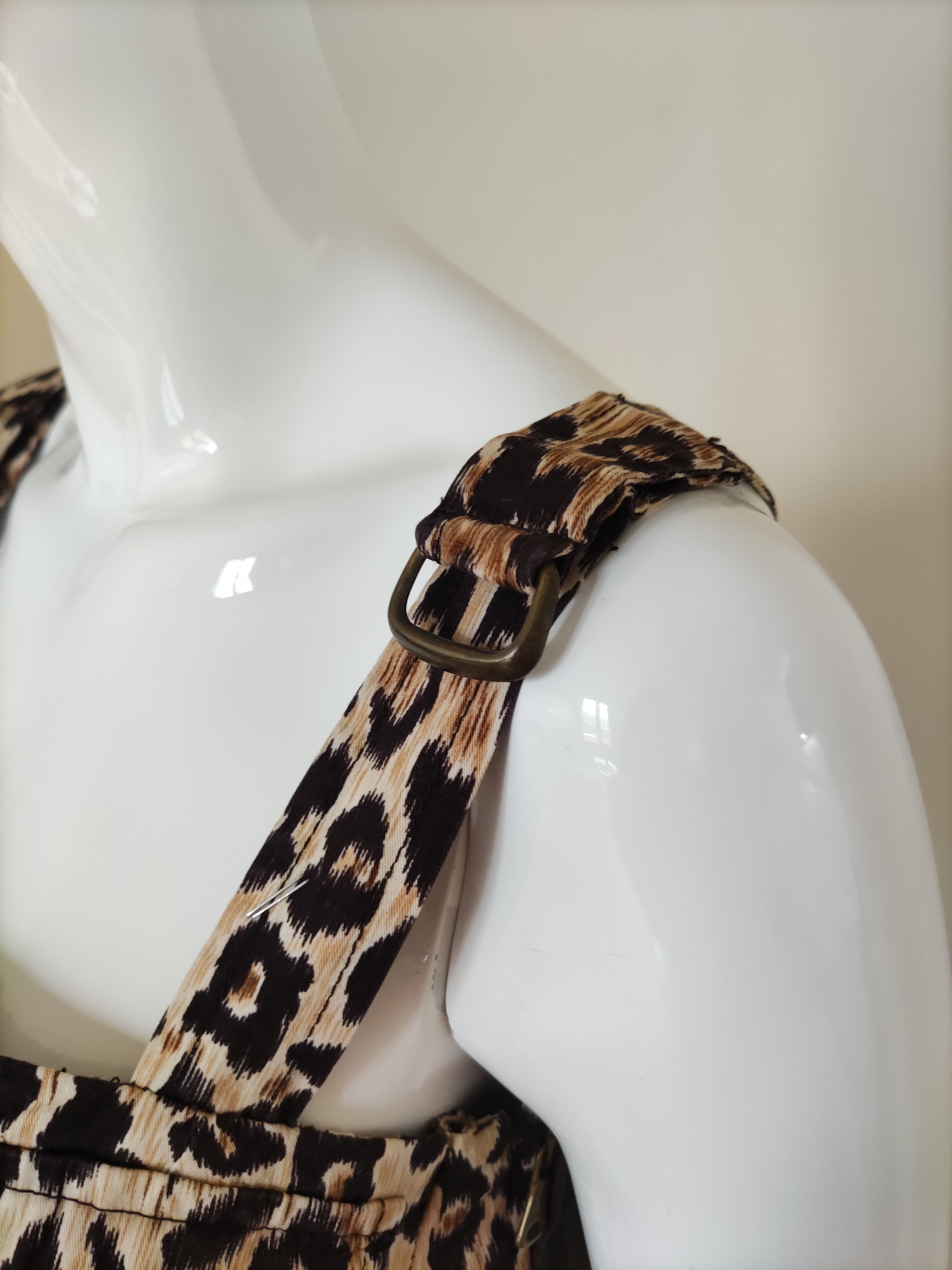 Dolce & Gabbana D&G Dolce and Gabbana Leopard Tiger Bustier Cargo Top Corset Size L / US 10 / IT 46 - 7 Thumbnail