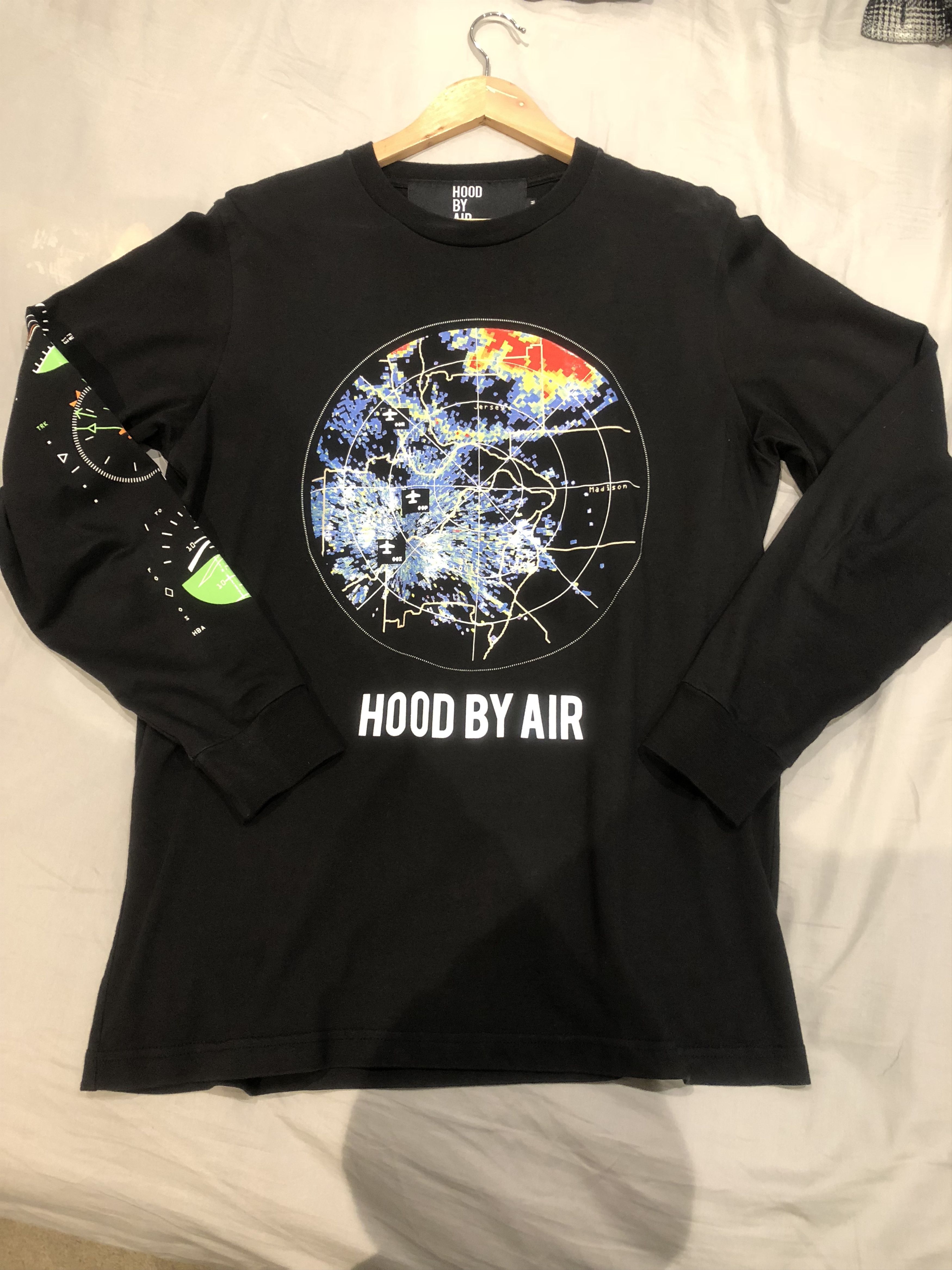 Hood By Air HBA Weather Map Long Sleeve Tee Shirt | Grailed
