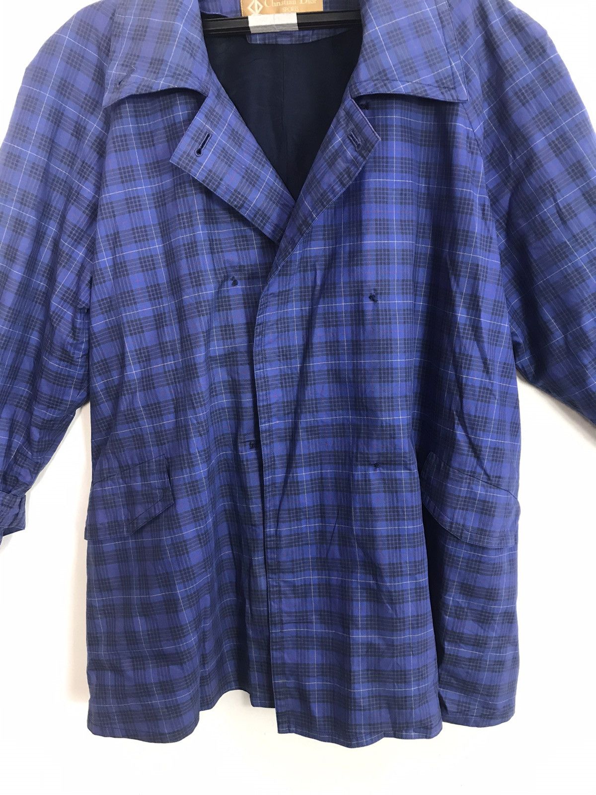 Christian Dior Monsieur Christian Dior Sports Trench Coat Checked Double Breasted Size US XL / EU 56 / 4 - 3 Thumbnail