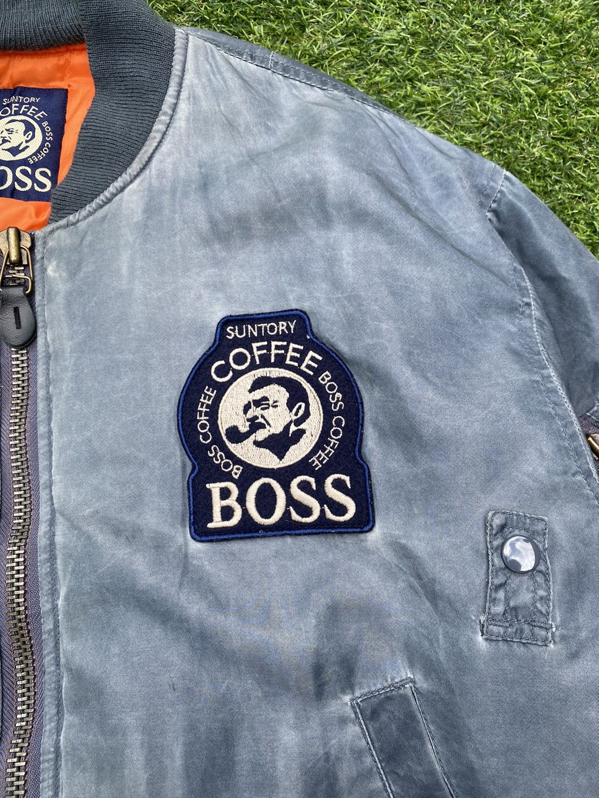 Japanese Brand NEED GONE🔥Vintage Suntory Boss Coffee Zip Up Bomber Jacket Size US L / EU 52-54 / 3 - 5 Thumbnail