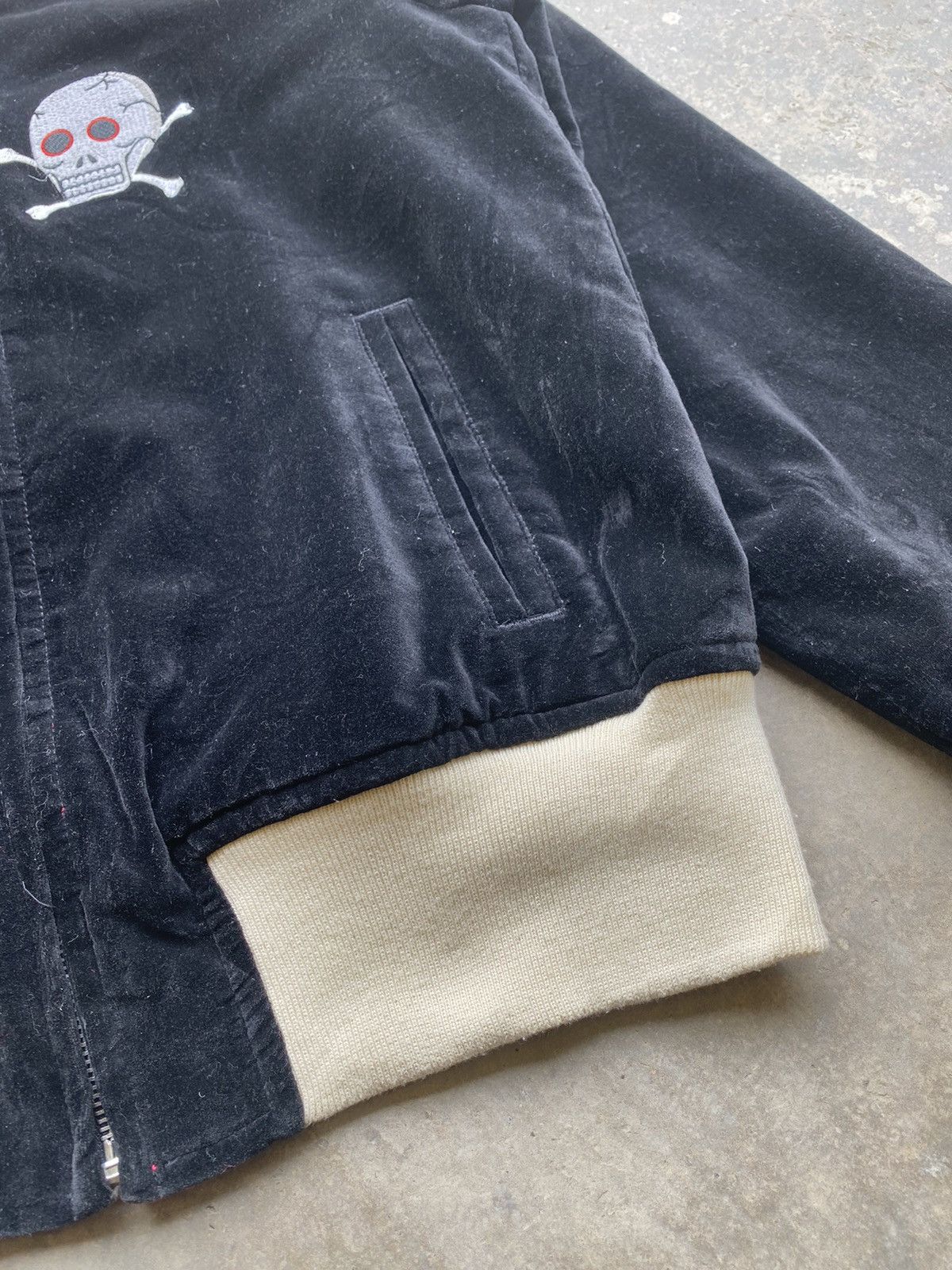 Japanese Brand × Vintage Rare 90s LOVERS ROCK Snake Skull Sukajan Velvet Jacket Size US S / EU 44-46 / 1 - 8 Thumbnail