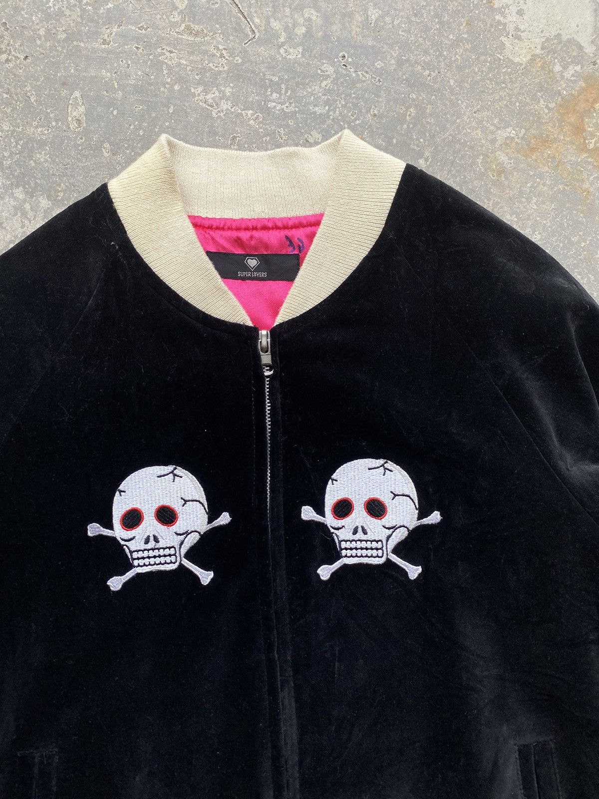 Japanese Brand × Vintage Rare 90s LOVERS ROCK Snake Skull Sukajan Velvet Jacket Size US S / EU 44-46 / 1 - 3 Thumbnail