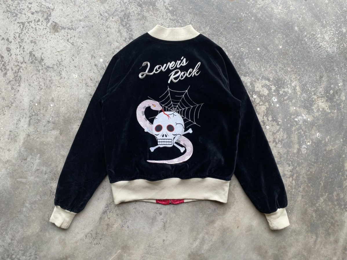 Japanese Brand × Vintage Rare 90s LOVERS ROCK Snake Skull Sukajan Velvet Jacket Size US S / EU 44-46 / 1 - 16 Thumbnail